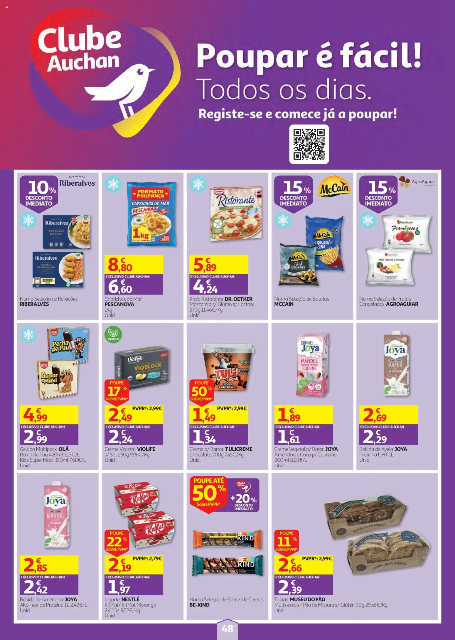 Auchan folheto │ válido de 20/08/2026 | Página: 48 | Produtos: Forno, Batatas, Pizza, Creme