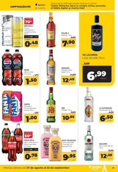 Vista previa Alimerka folleto Castilla y León válido desde el 27/08/2026 | Página: 33 | Productos: Bacardi, Crema, Arándanos, Azúcar