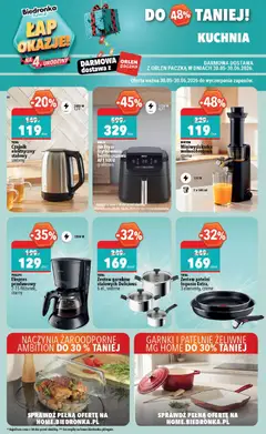 Pogląd oferty "Air Fryer Frytkownica beztłuszczowa AF110EU grafitowa, Air Fryer Frytkownica beztłuszczowa AF110EU grafitowa" - ważna od 06.06.2026 | Strona: 7 | Produkty: Czajnik, Frytkownica, Garnki, Tefal
