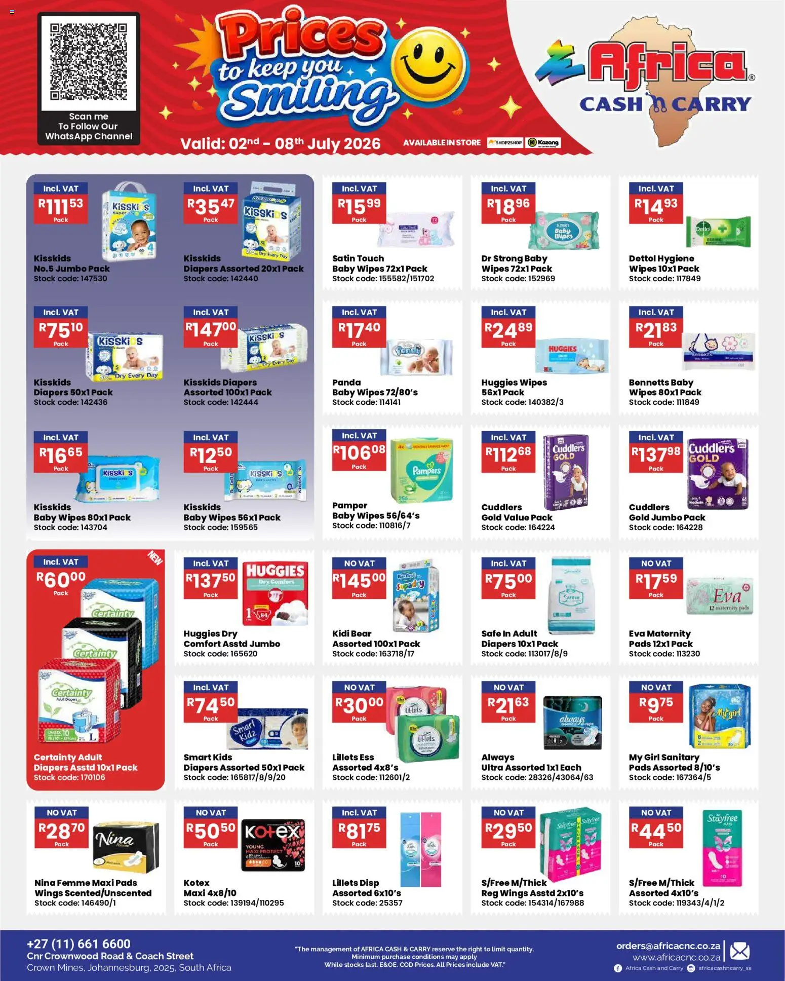 New Africa Cash & Carry catalogue – valid from 02/07/2026 | Page: 14 | Products: Pads, Stock
