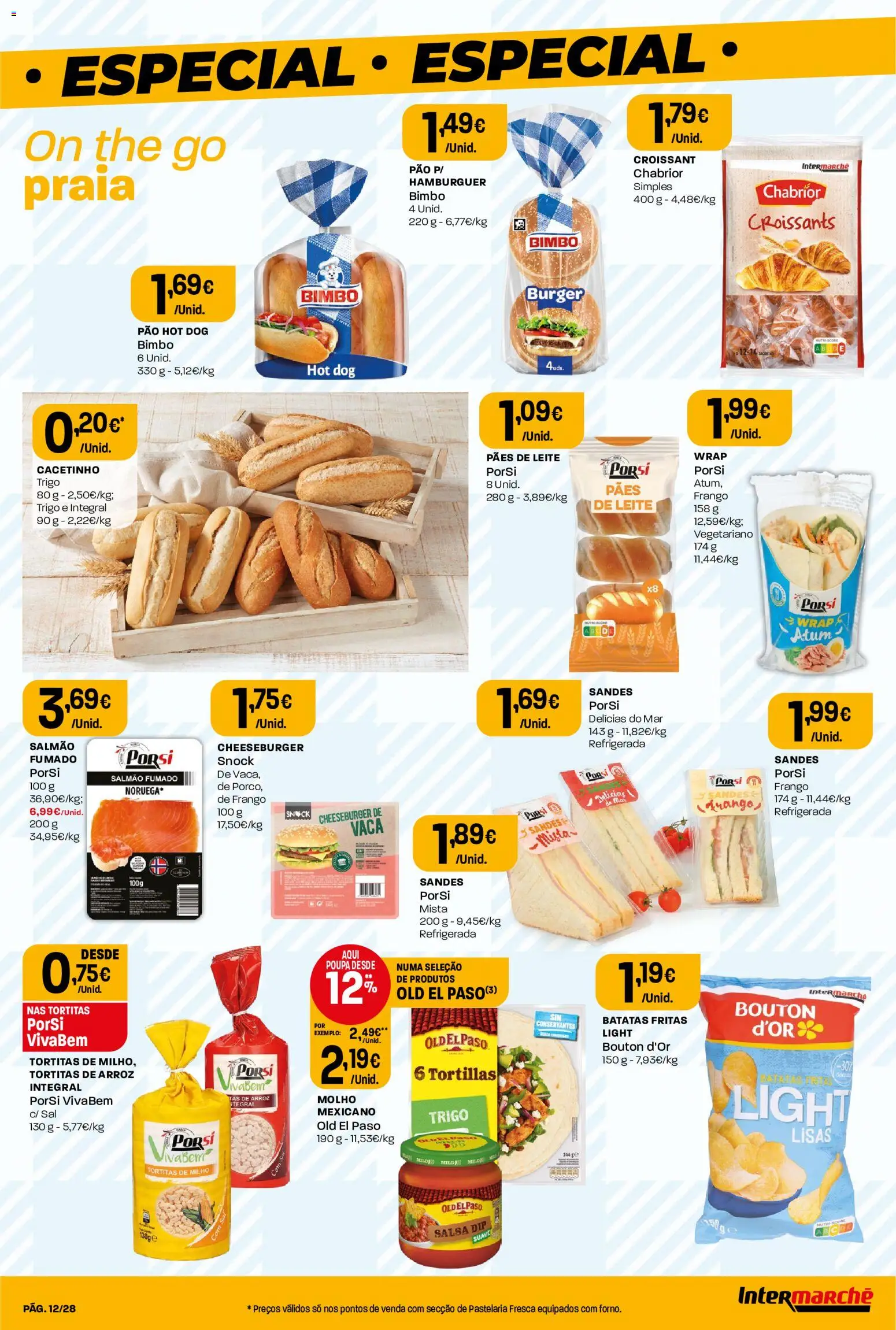 Intermarché Folheto Contact │ válido de 16/07/2026 | Página: 12 | Produtos: Sal, Salmão, Pão, Arroz