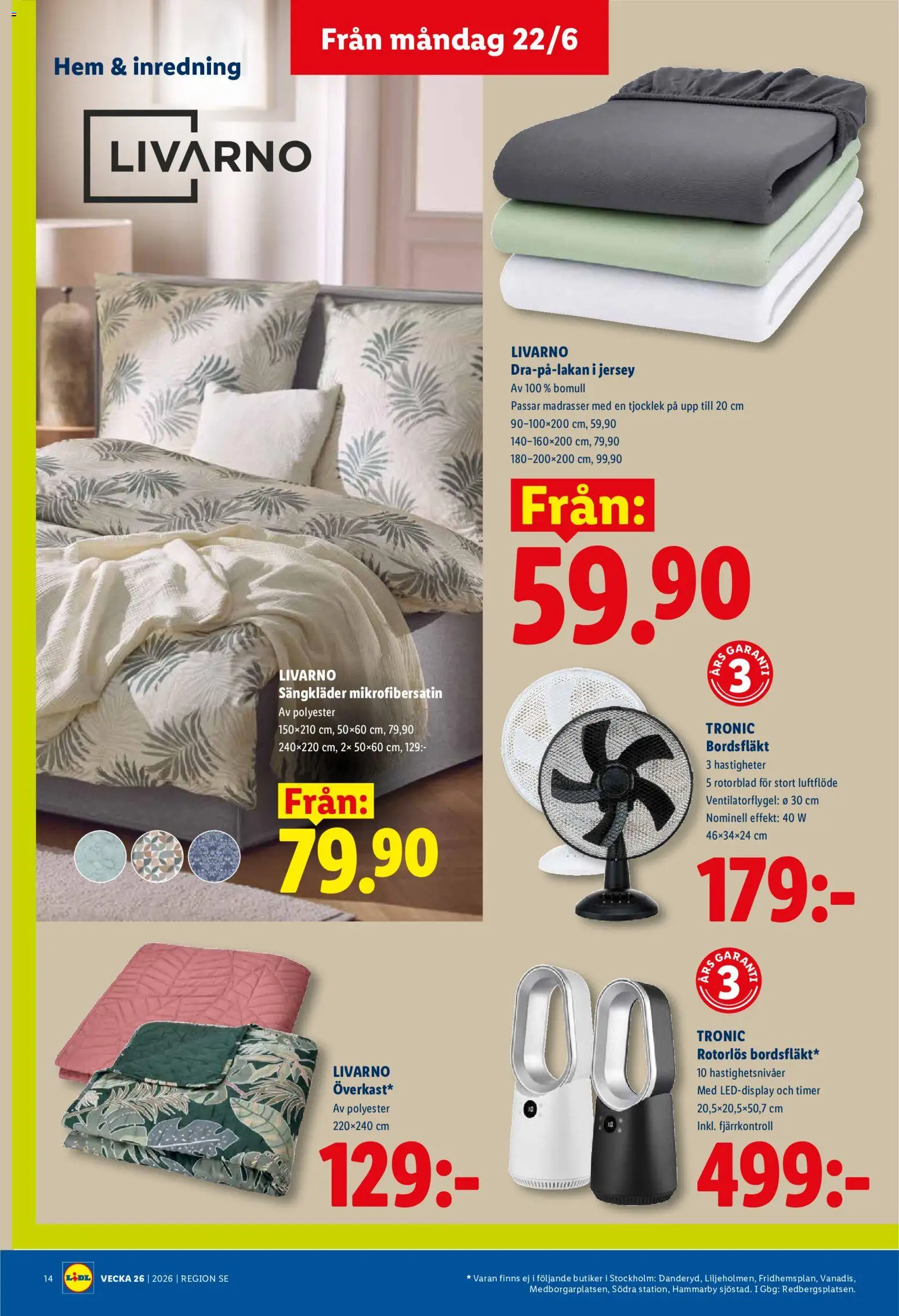 Lidl reklamblad aktuell från 22.06.2026 | Sida: 16 | Produkter: Fjärrkontroll, Bordsfläkt