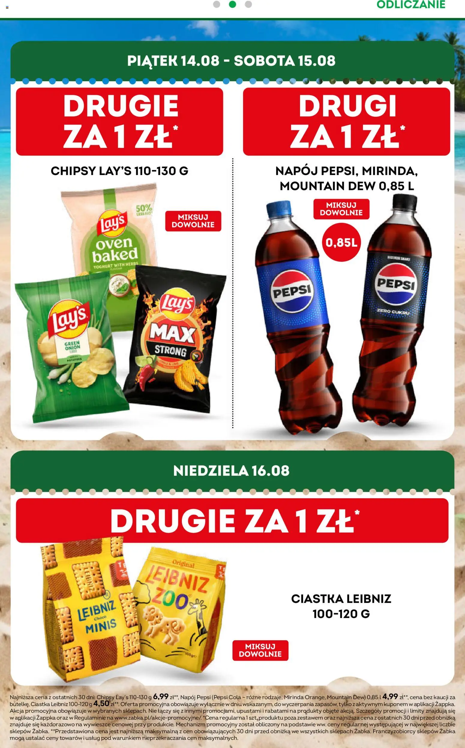 Żabka gazetka od 10.08.2026 | Strona: 3 | Produkty: Chipsy, Pepsi cola, Ciastka, Pepsi Zero