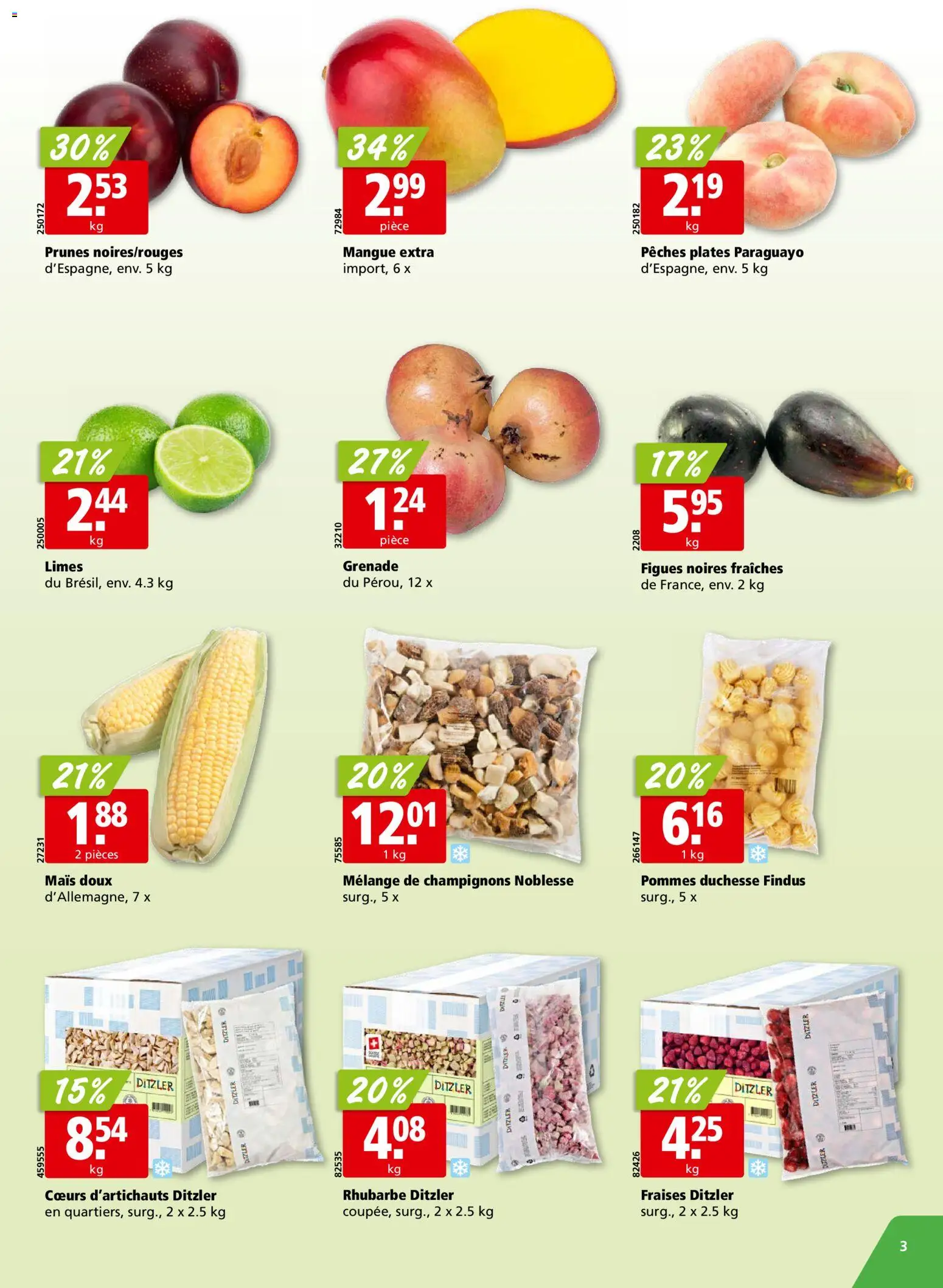Aligro aktionen Chavannes, Matran, Genève, Sion – gültig ab 07.09.2026 | Seite: 3 | Produkte: Mais, Champignons