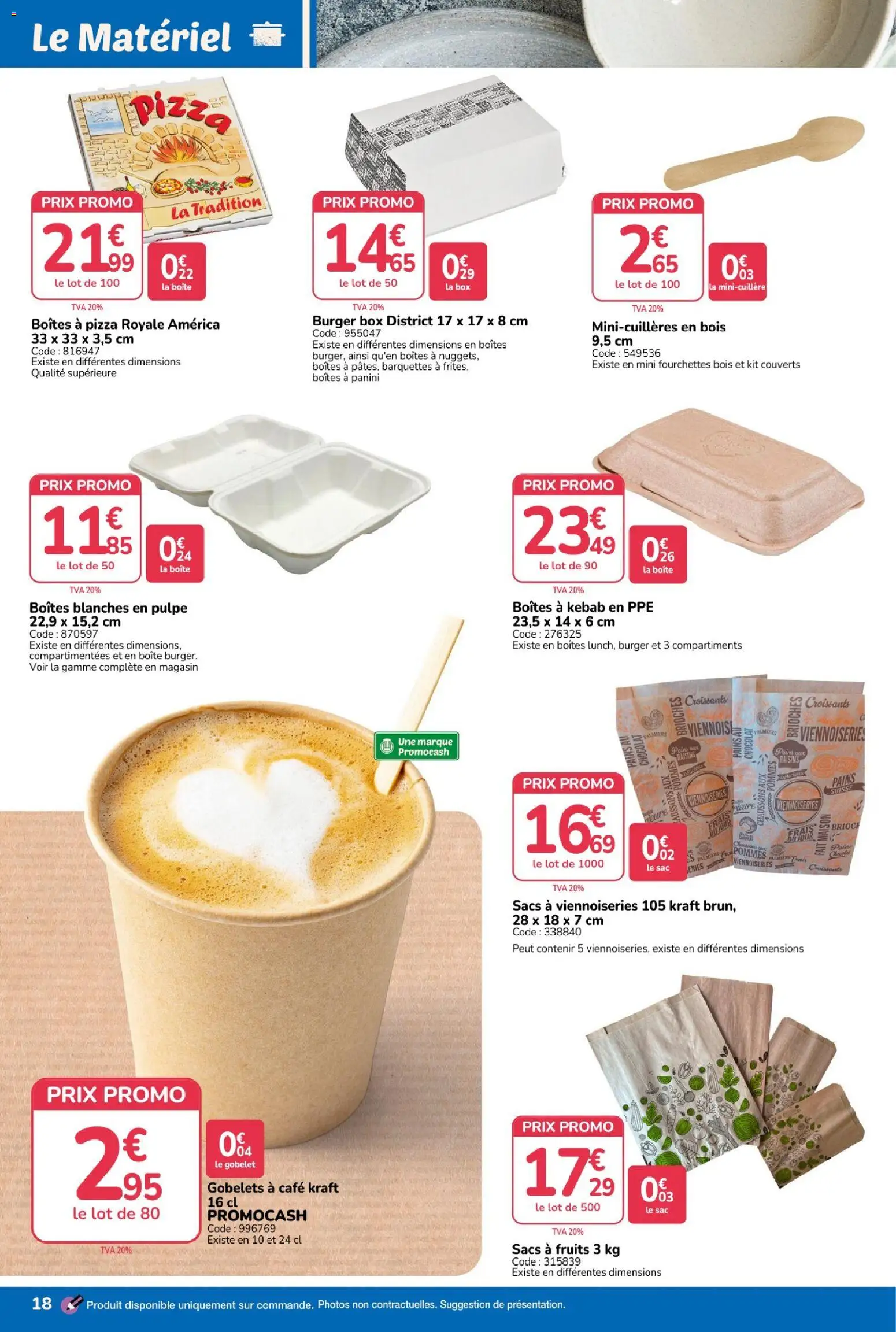 {H1} | Page: 18 | Produits: Fourchettes, Sac, Viennoiserie, Chaussons