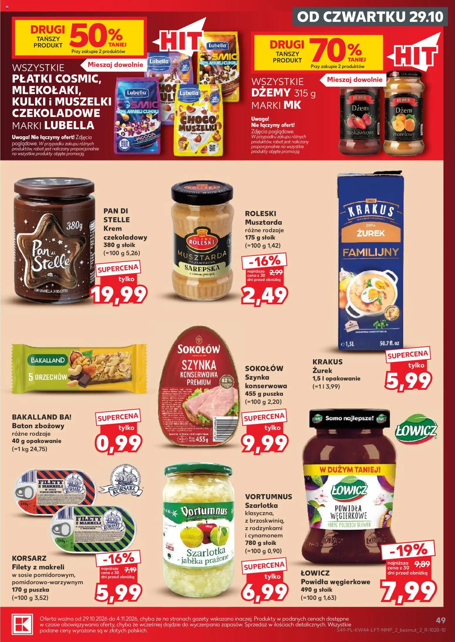 Kaufland gazetka od 29.10.2026 | Strona: 49 | Produkty: Powidła, Jabłka prażone, Jabłka, Płatki