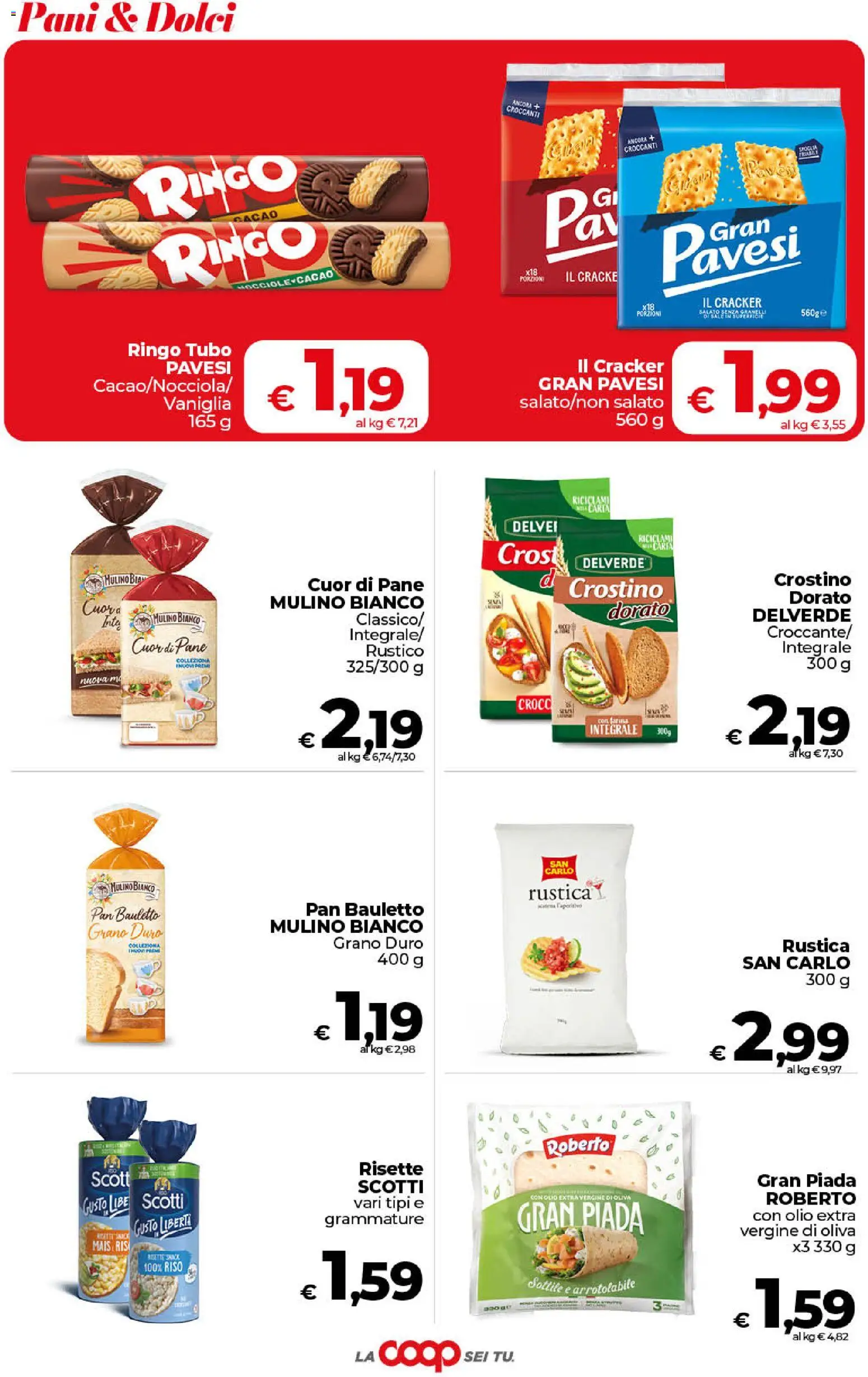 Volantino COOP del 11/08/2026 | Pagina: 32 | Prodotti: Pane, Cracker, Dolci, Cacao