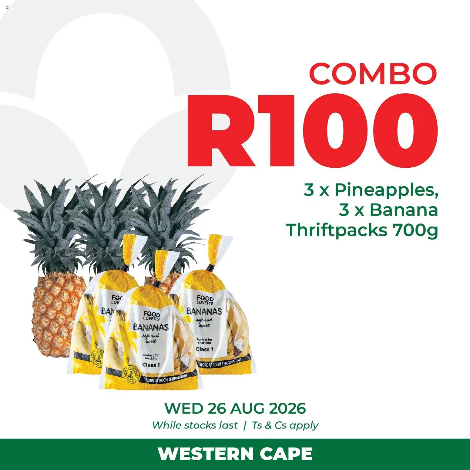 New Food Lover's Market catalogue – valid from 26/08/2026 | Page: 1 | Products: Bananas