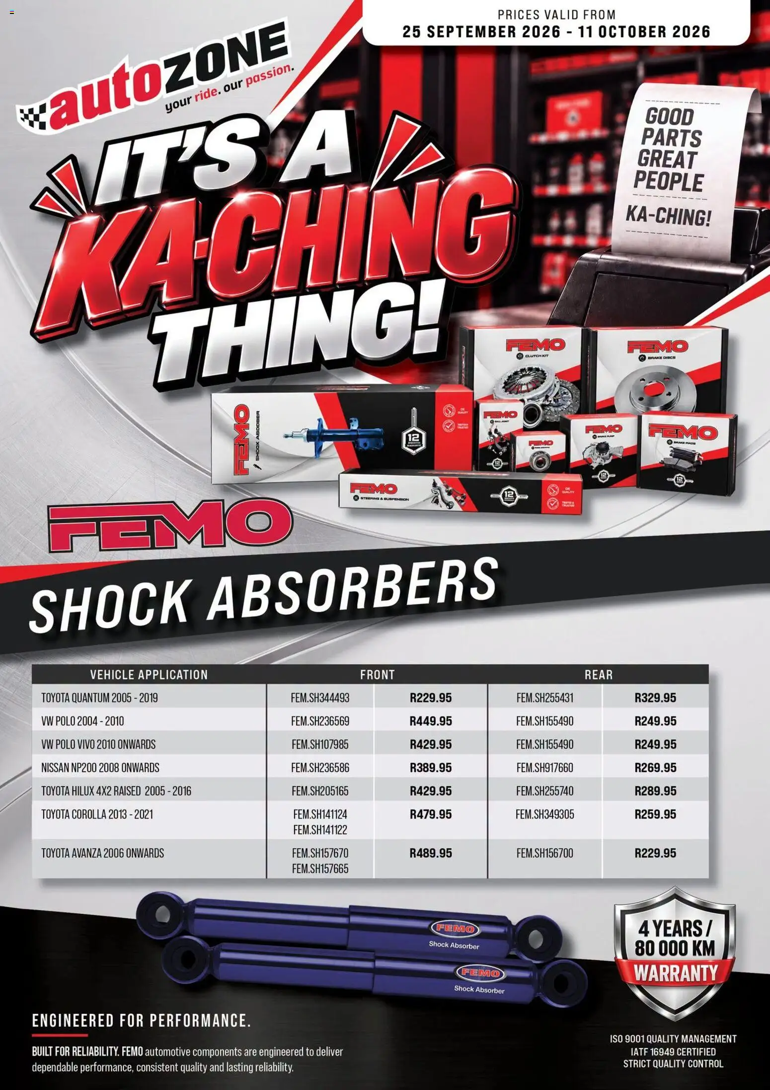 New AutoZone catalogue – valid from 25/09/2026 | Page: 1