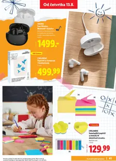 TRONIC True Wireless Bluetooth® slušalice, Element za rukovanje direktno na slušalicama za kontrolu muzike i upravljanje pozivima - pregled Lidl kataloga - važi od 30.07.2026 | Strana: 41 | Proizvode: Slušalice