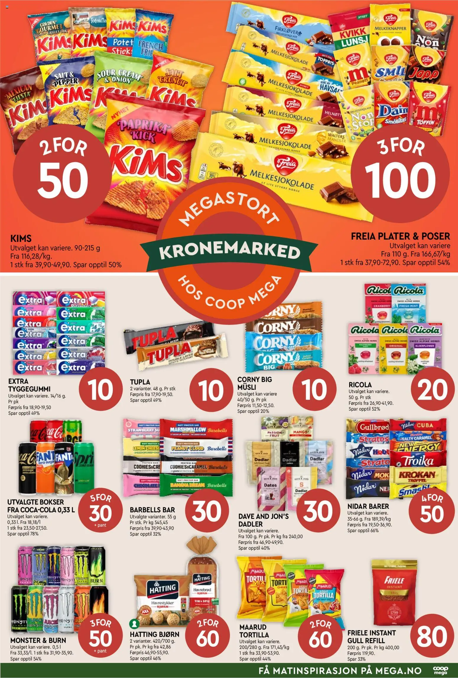 {H1} | Side: 5 | Produkter: Havrebrød, Salt, Musli, Kvikk Lunsj