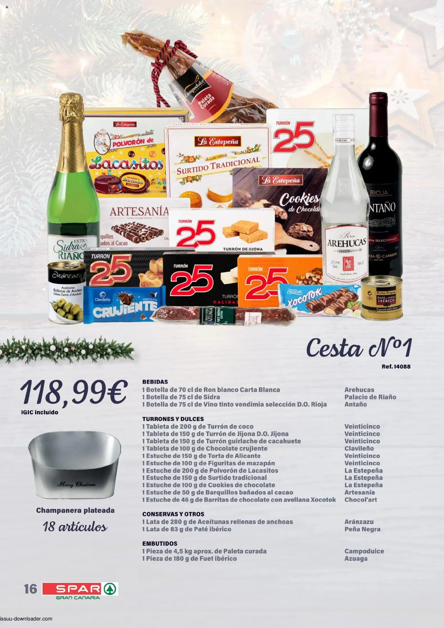 Spar Cestas y Lotes │ válido desde el 30/10/2026 | Página: 16 | Productos: Anchoas, Vino, Coco, Tableta