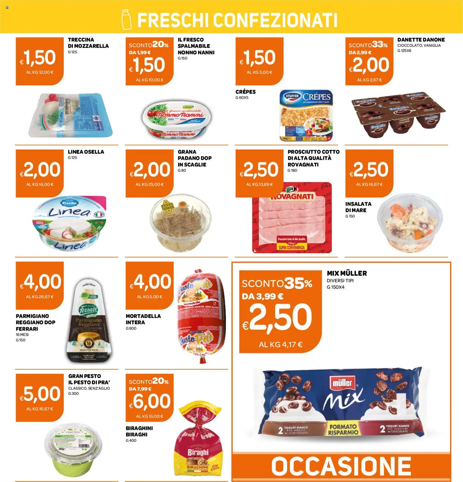 Volantino Ekom del 16.06.2026 | Pagina: 7 | Prodotti: Cioccolato, Fiocchi, Insalata, Pesto
