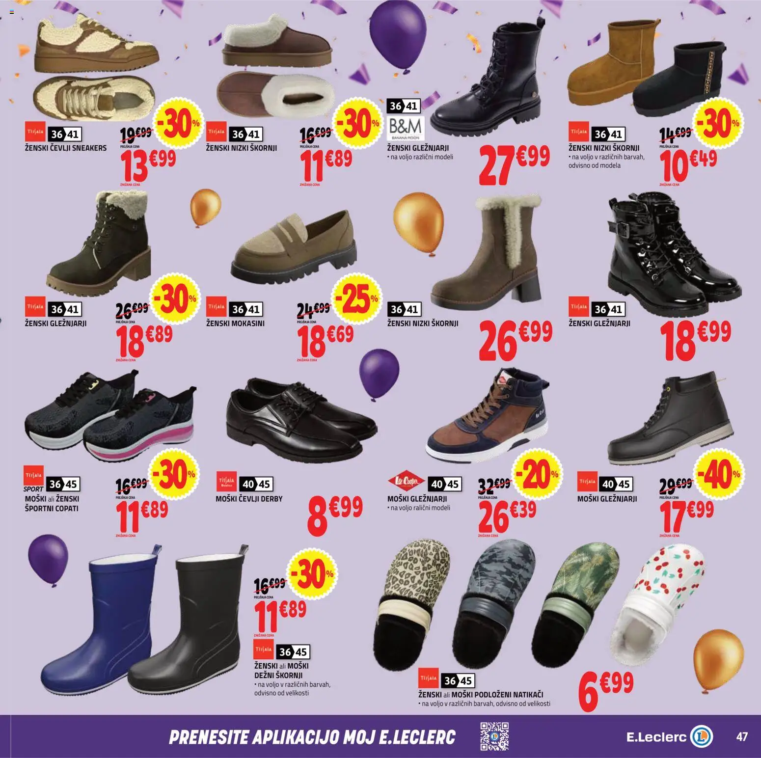 Novi E.leclerc katalog ponudbe – veljaven od 14.10.2026 | Stran: 7 | Izdelki: Škornji, Cevlji, Natikaci, Copati