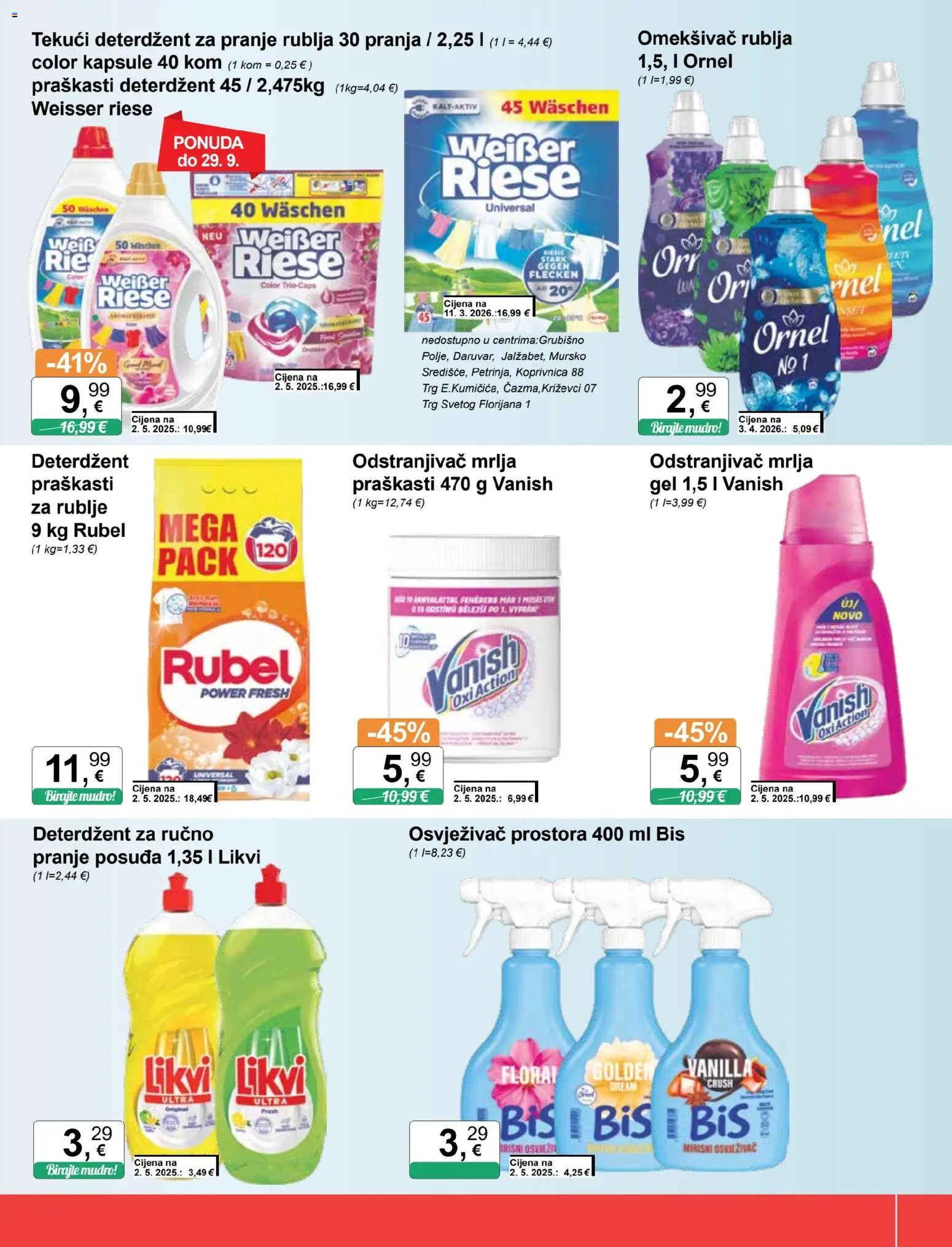 KTC katalog | vrijedi od 09.09.2026 | Stranica: 35 | Proizvodi: Omekšivač, Osvježivač prostora, Tekući deterdžent, Vanish