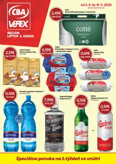 CBA Verex leták platný od 03.09.2026