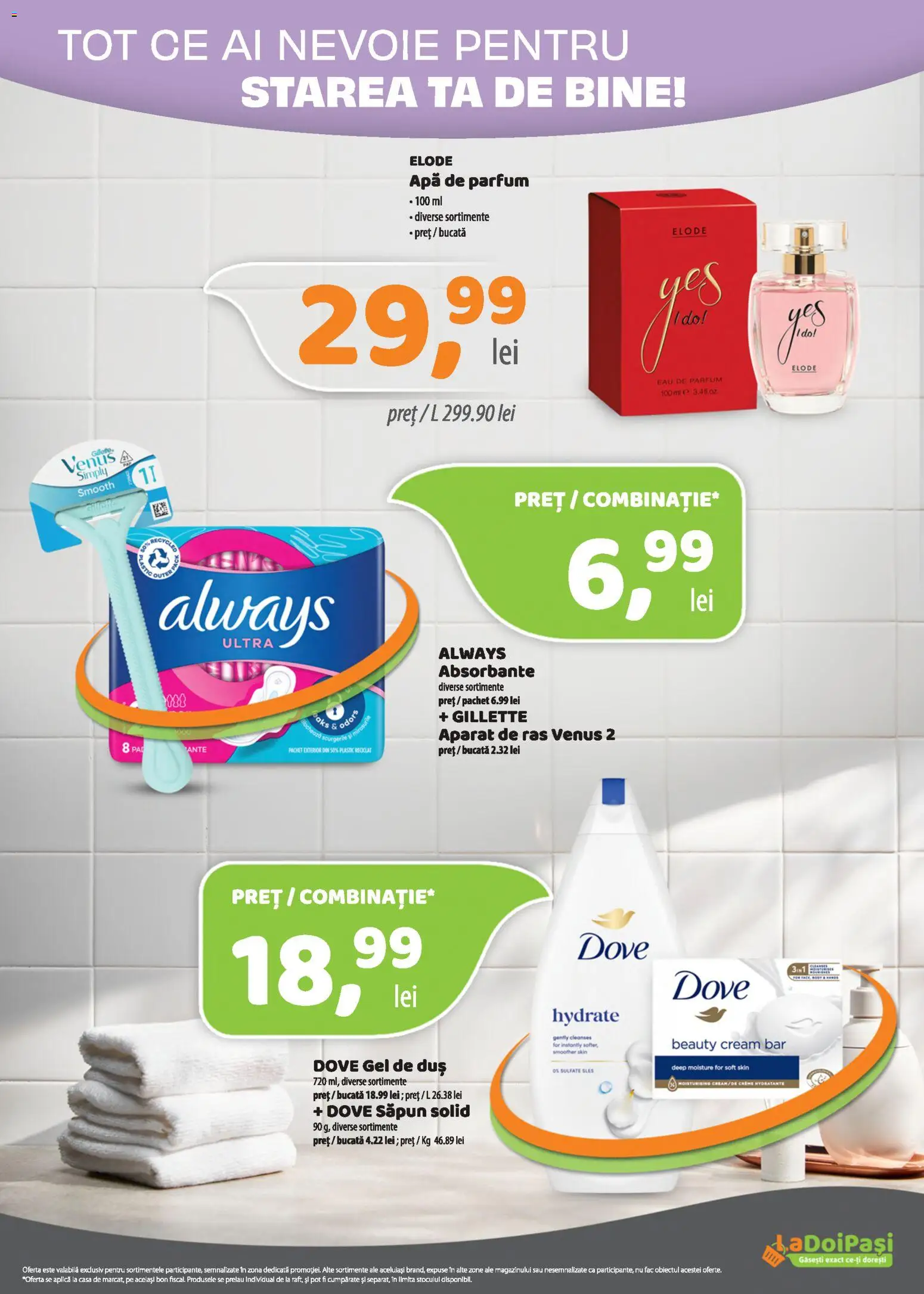 Noul catalog LaDoiPași – valabil de la 01.11.2026 | Pagină: 16 | Produse: Apă de parfum, Aplică, Duș, Absorbante