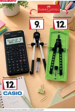 Woolworth Prospekt zum Schulstart ab 03.08.2026 gültig | Seite: 4 | Produkte: Taschenrechner