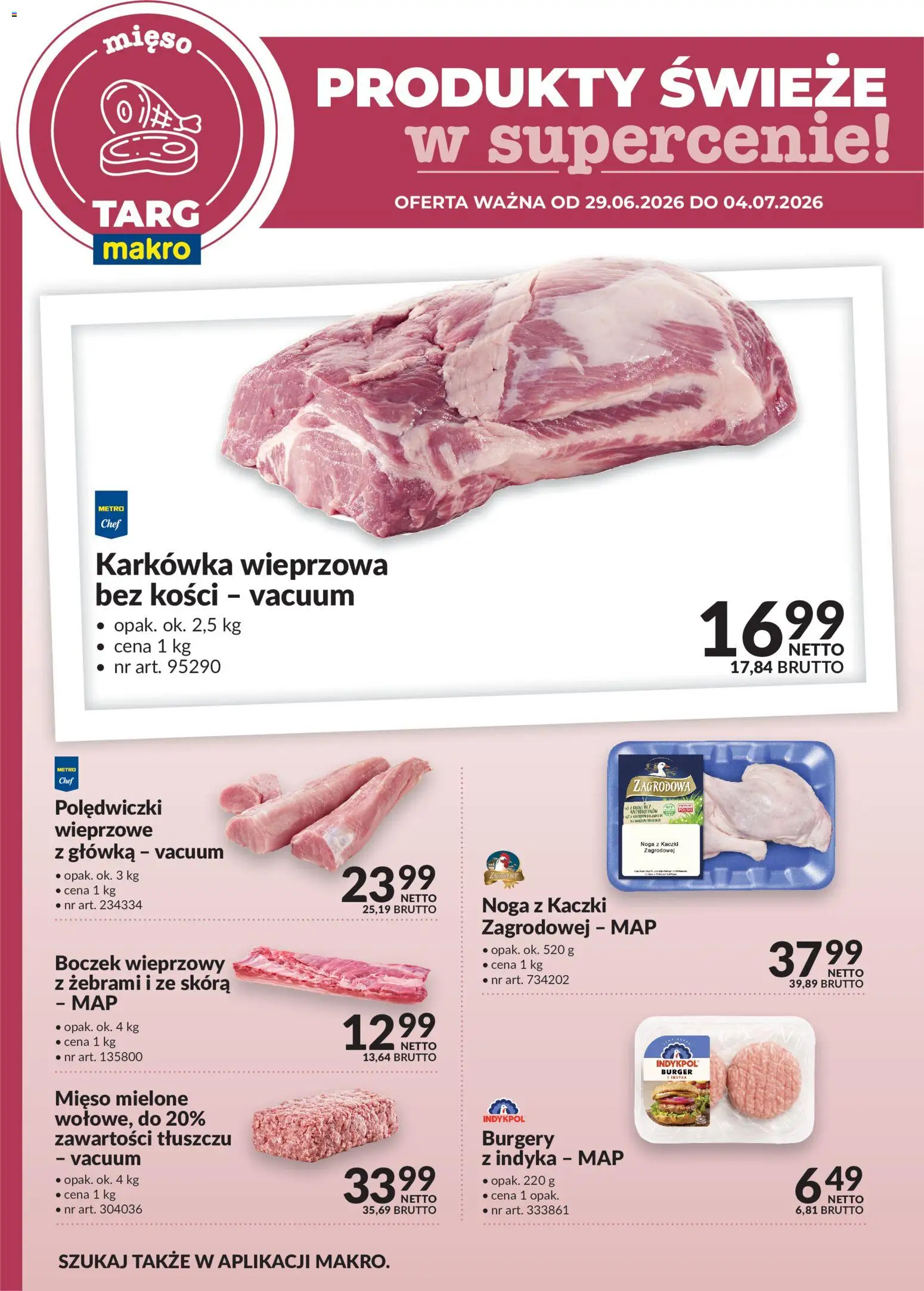 Makro gazetka - Oferta świeża w super cenach od 29.06.2026 | Strona: 2 | Produkty: Karkówka, Karkówka wieprzowa, Boczek wieprzowy, Boczek
