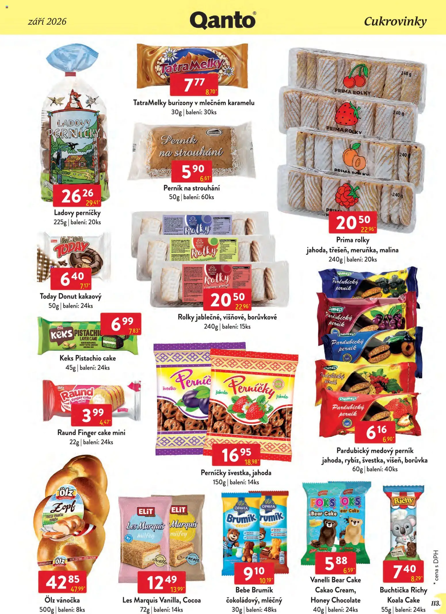 Astur & Qanto leták - Velkoobchod 09/2026 od 01.09.2026 | Strana: 113 | Produkty: Perník na strouhání, Vánočka, Burizony, Brumik