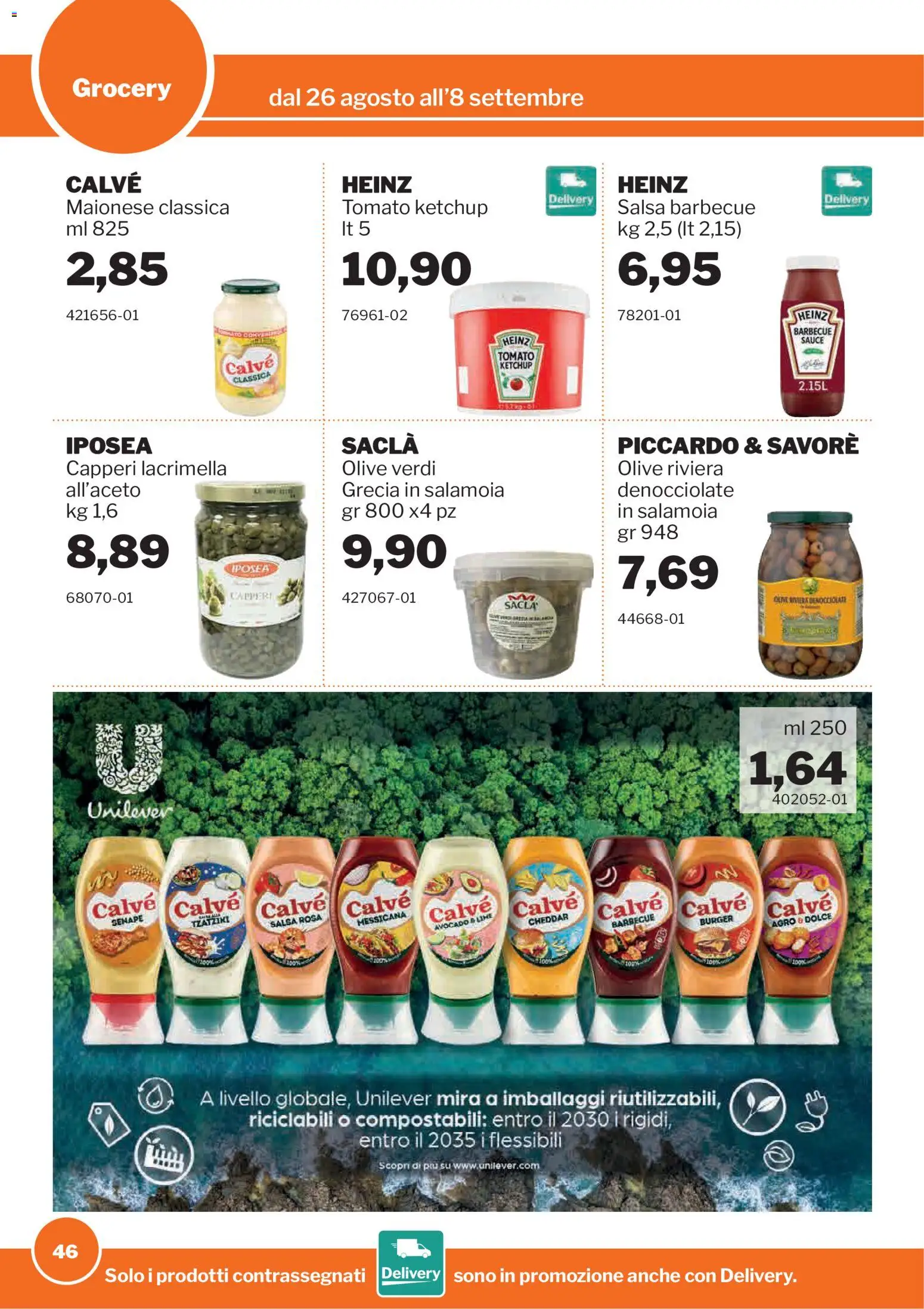 Volantino Sogegross del 26/08/2026 | Pagina: 46 | Prodotti: Cheddar, Salsa, Barbecue, Senape