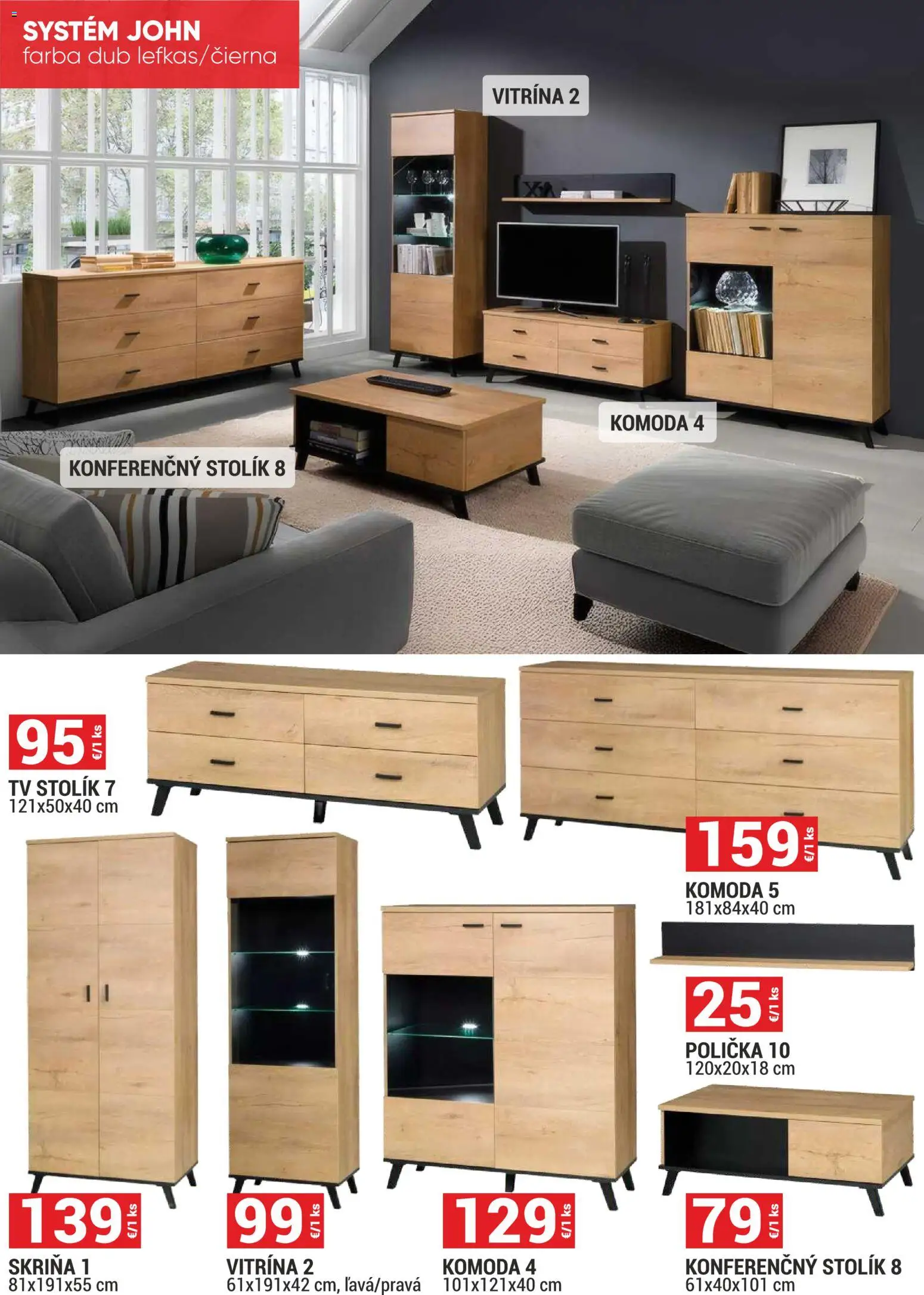 Nové Merkury Market akcie – leták je platný od 01.08.2026 | Strana: 12 | Produkty: Tv, Tv stolik, Skriňa, Komoda
