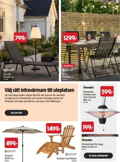 Jula erbjudanden - Förhandsvisning av reklamblad från butik Jula aktuell från 01.04.2026 | Sida: 41 | Produkter: Parasoll, Solsäng, Bord