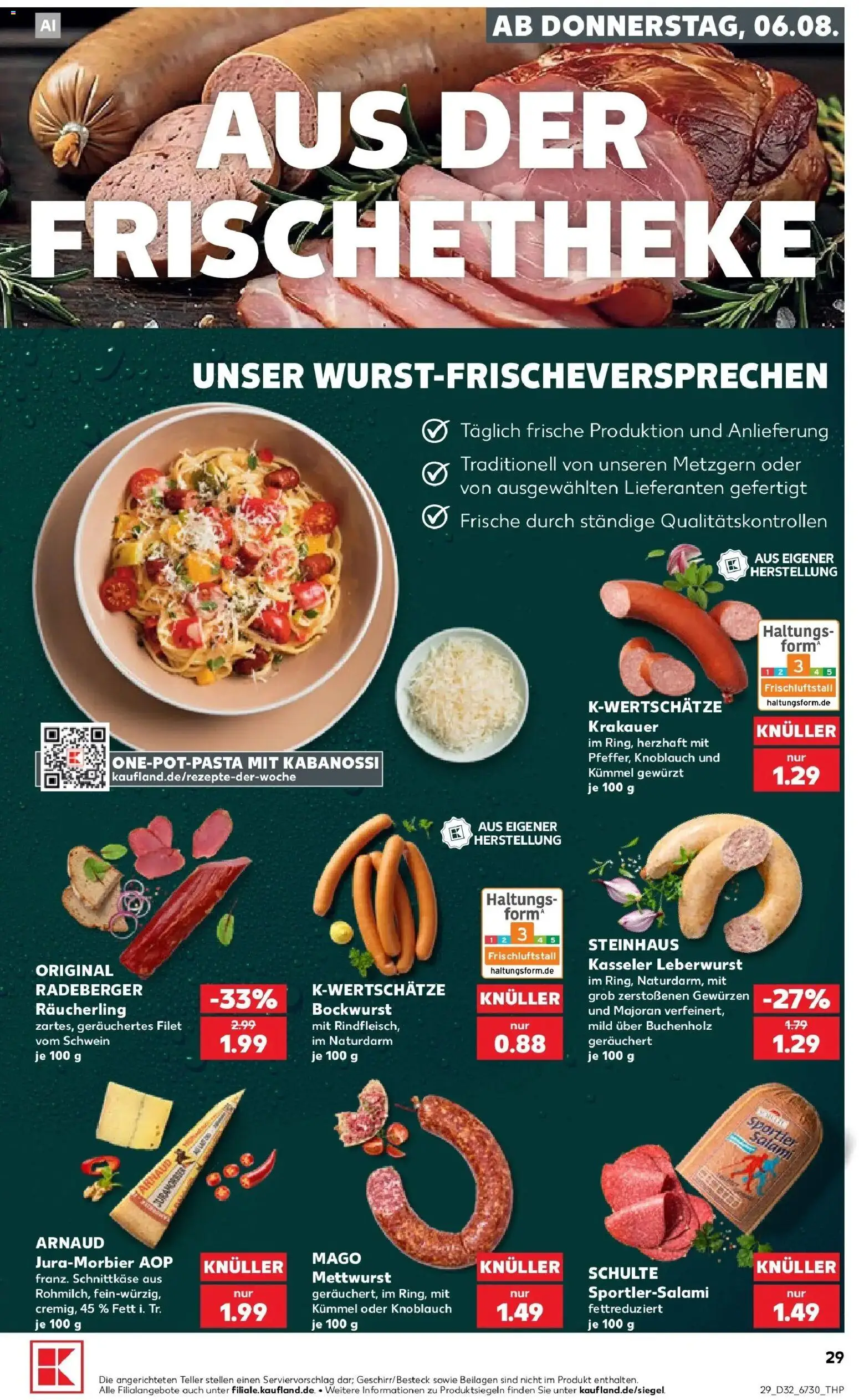 Kaufland Prospekt Altenburg – gültig ab 03.08.2026 | Seite: 38 | Produkte: Bockwurst, Jura, Knoblauch, Salami