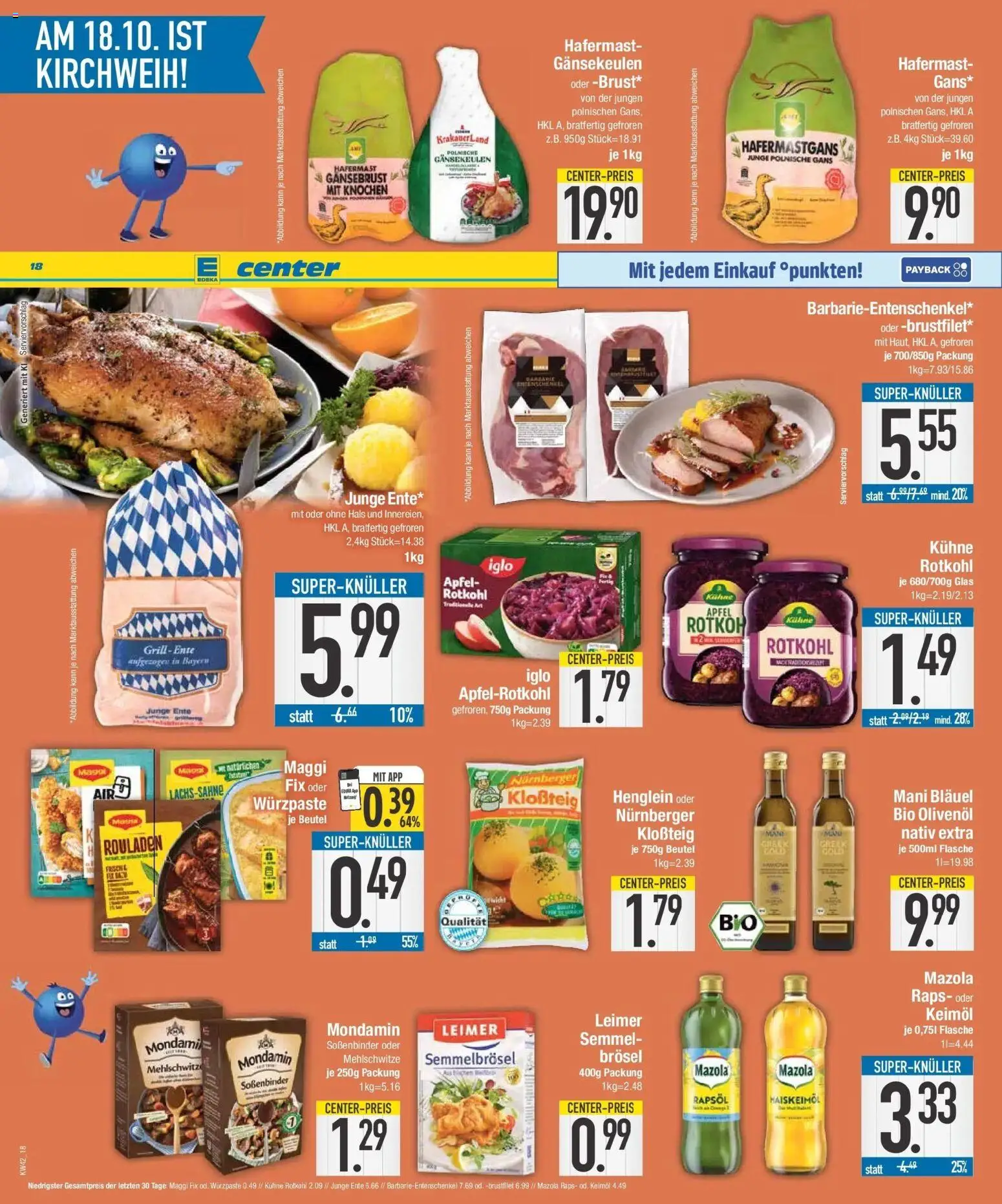 E center Prospekt Stadtbergen (ab 12.10.2026) zum Blättern | Seite: 22 | Produkte: Grill, Maggi, Iglo, Olivenol