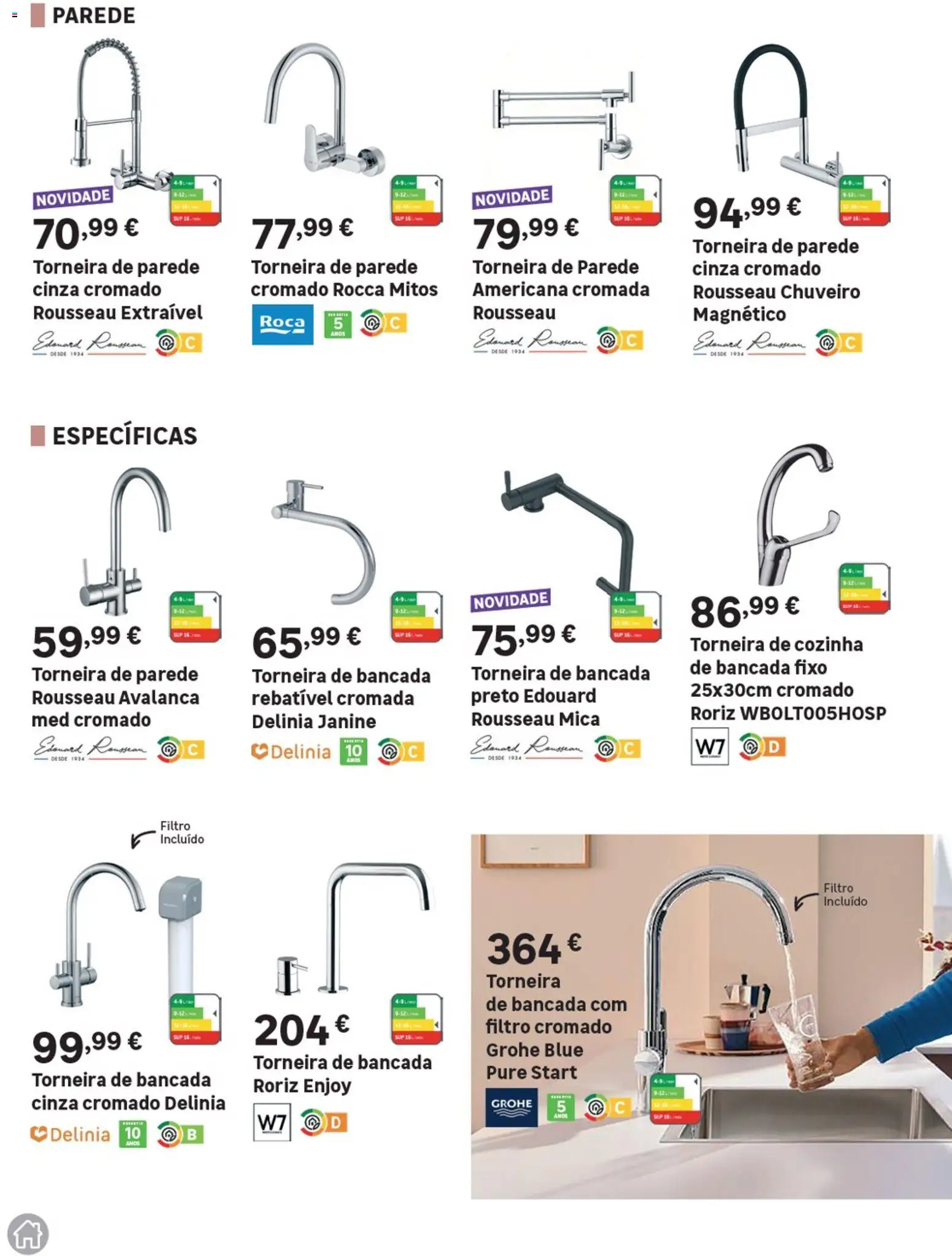 Leroy Merlin Catálogo Cozinhas │ válido de 28.05.2026 | Página: 32 | Produtos: Bancada, Torneira, Chuveiro