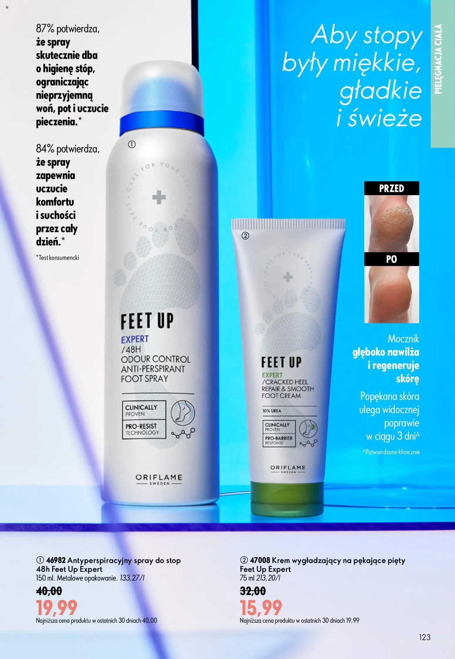 Oriflame Katalog 9 2026 od 17.06.2026 | Strona: 123 | Produkty: Krem, Spray do stóp