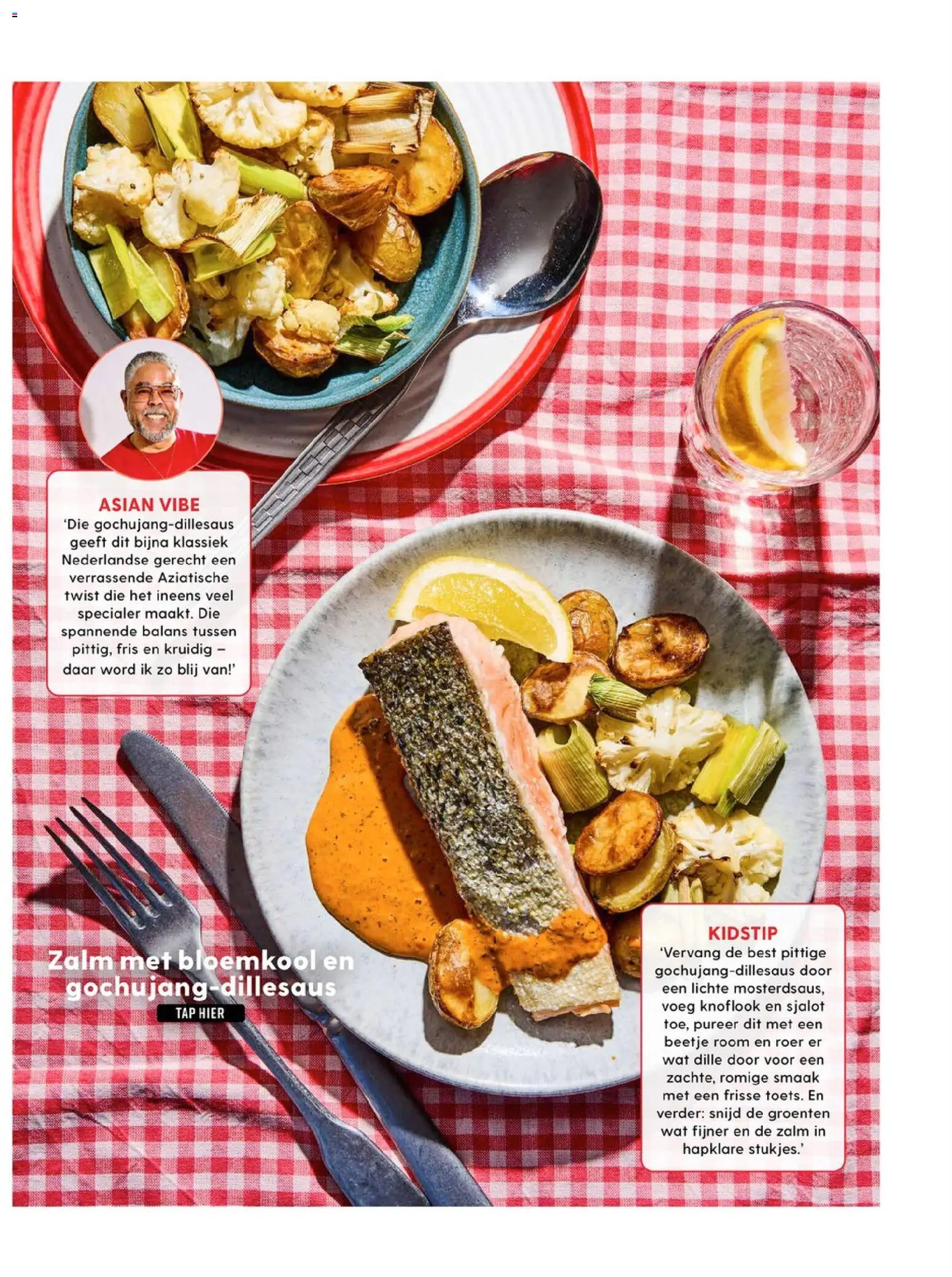{H1} | Pagina: 48 | Producten: Bloemkool, Room, Zalm, Knoflook