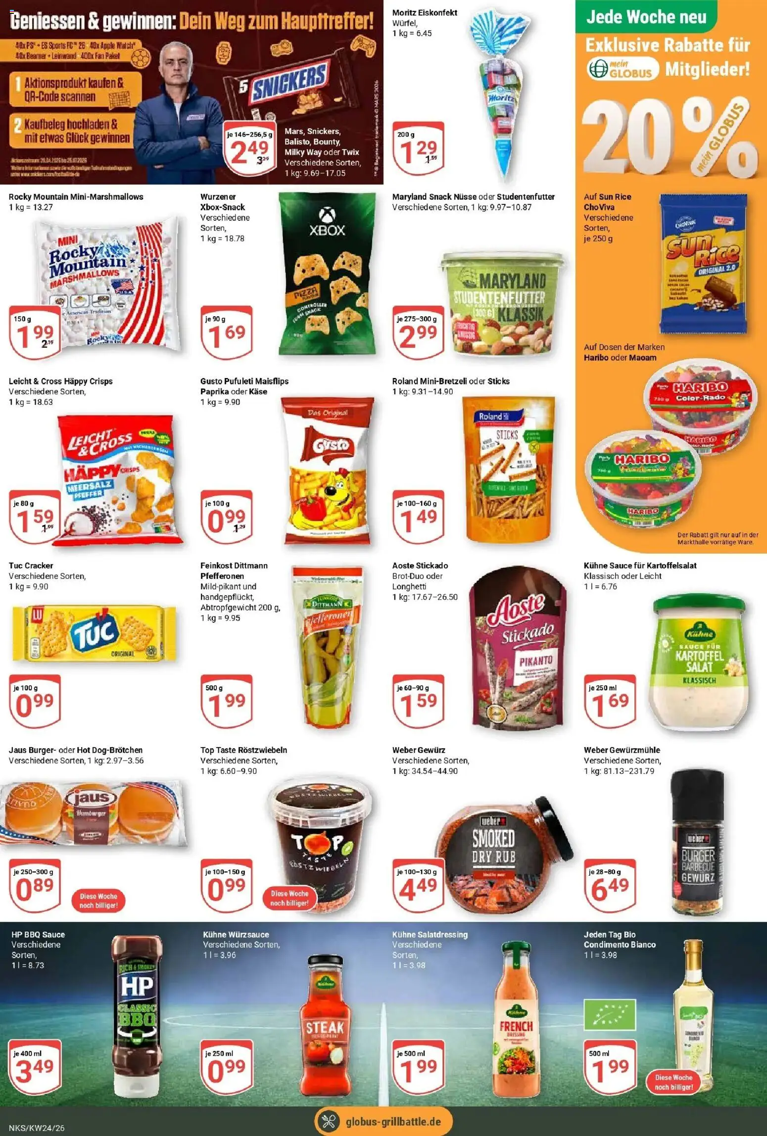 Globus Prospekt Neunkirchen – gültig ab 08.06.2026 | Seite: 9 | Produkte: HP, Burger, Pfeffer, Nüsse