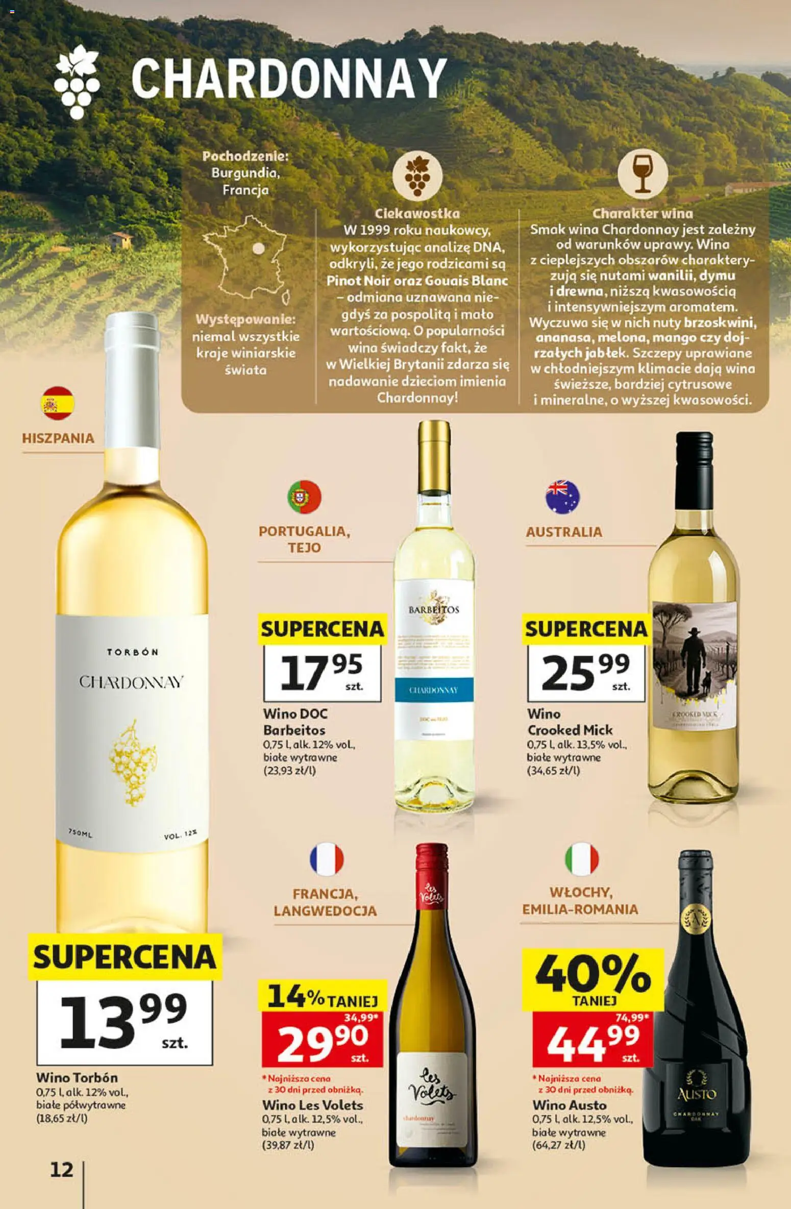 Auchan gazetka - Katalog Wino od 05.10.2026 | Strona: 12 | Produkty: Mango, Chardonnay, Wino