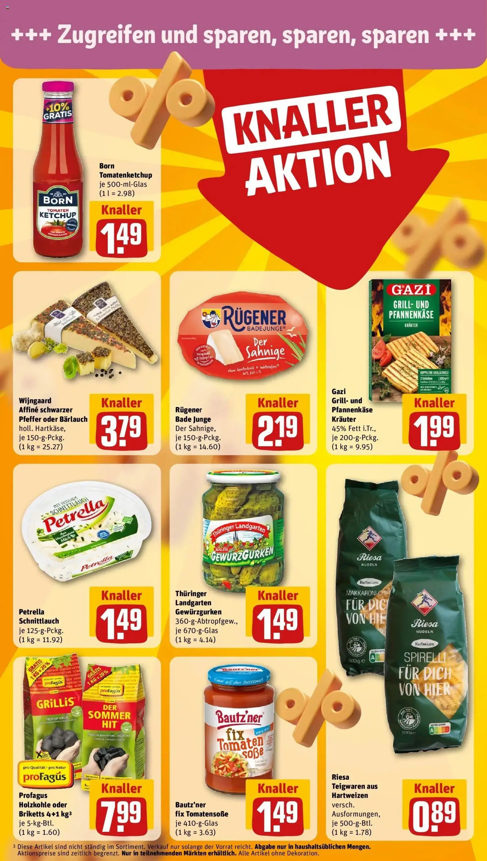 Rewe Prospekt Meuselwitz – gültig ab 27.07.2026 | Seite: 18 | Produkte: Grill, Pfeffer, Nudeln, Ketchup