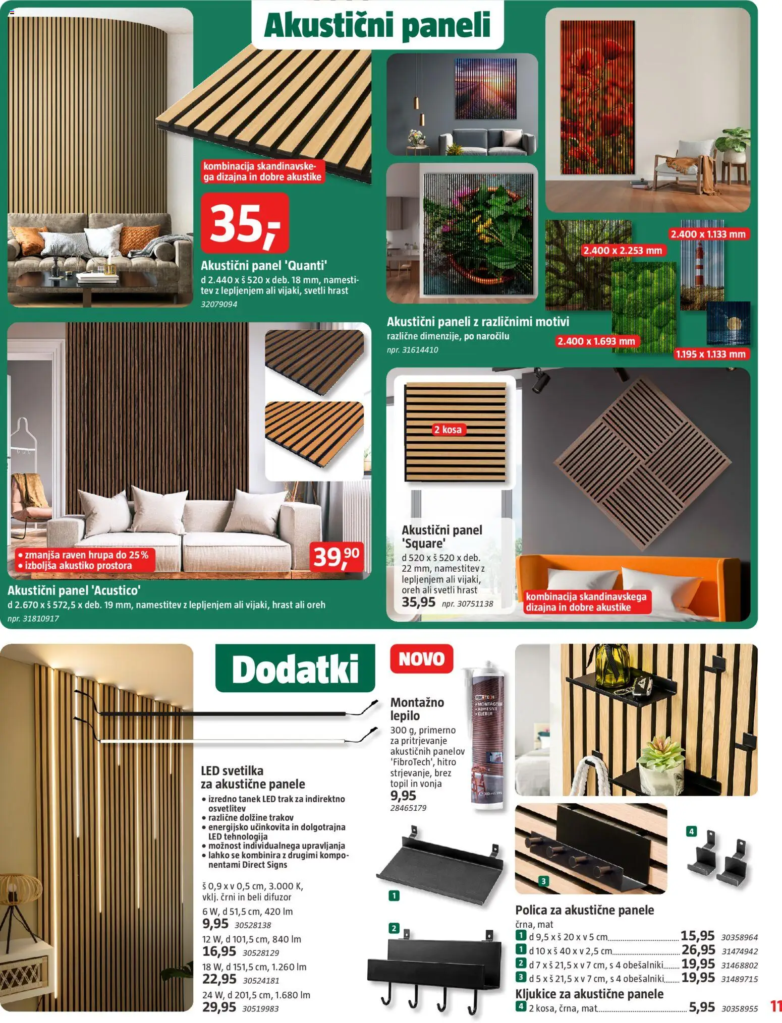 Novi Bauhaus katalog ponudbe – veljaven od 16.09.2026 | Stran: 11 | Izdelki: Led svetilka, Polica, Svetilka, Lepilo