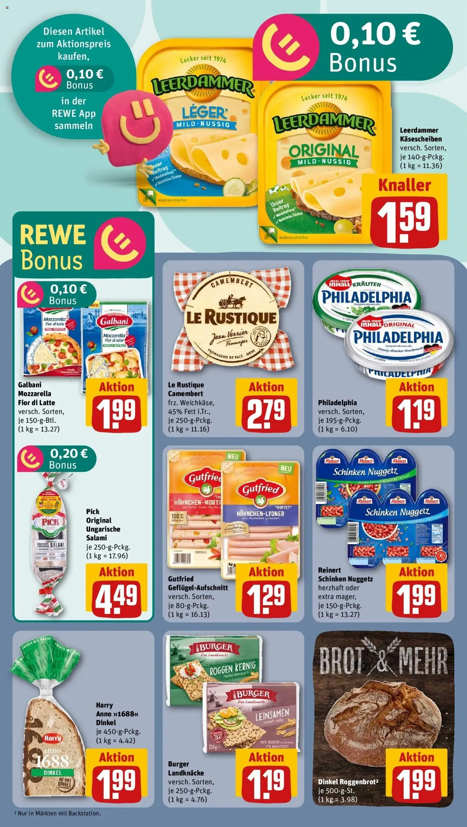 Rewe Prospekt Hohen Neuendorf Ot Bergfelde	 – gültig ab 09.03.2026 | Seite: 12 | Produkte: Philadelphia, Mozzarella, Paprika, Schinken