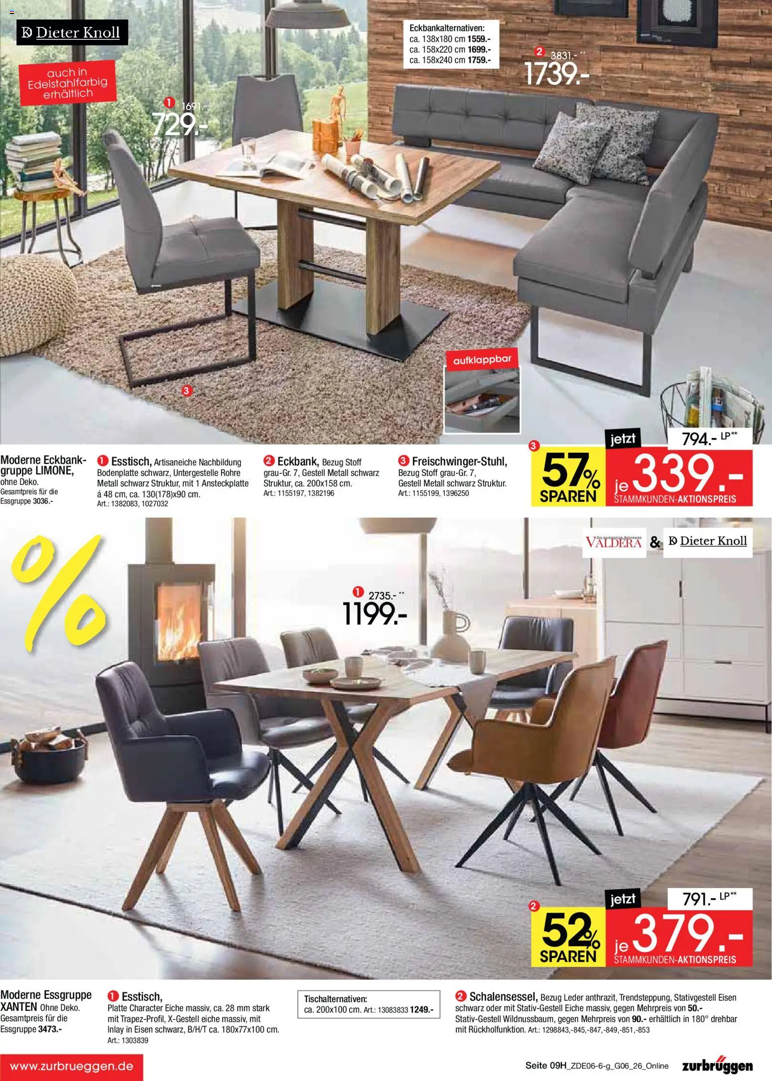 Zurbrüggen Mega Sparpreise – gültig ab 08.06.2026 | Seite: 25 | Produkte: Eckbank, Essgruppe