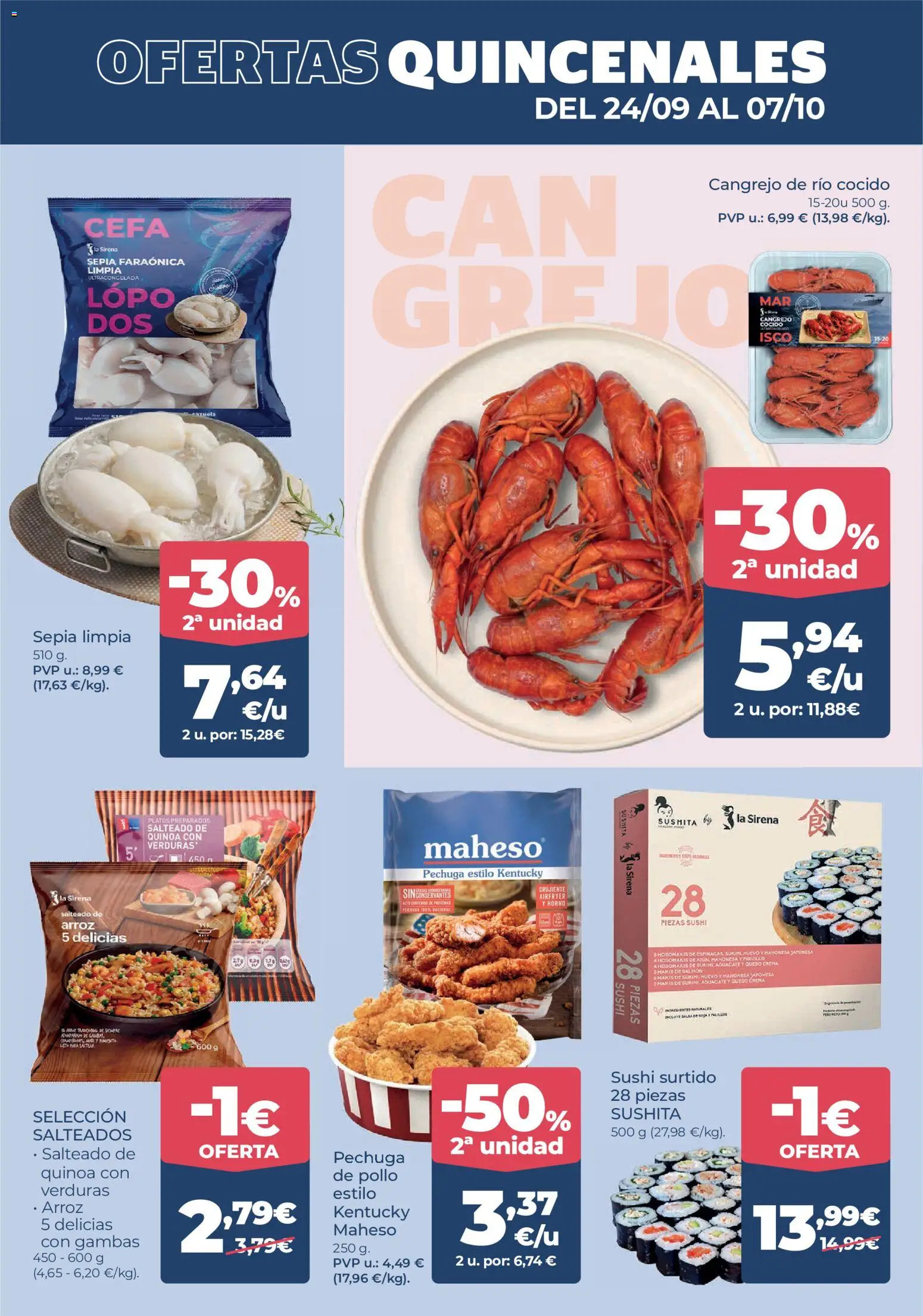 La Sirena folleto │ válido desde el 24/09/2026 | Página: 6 | Productos: Queso, Arroz, Crema, Salmón