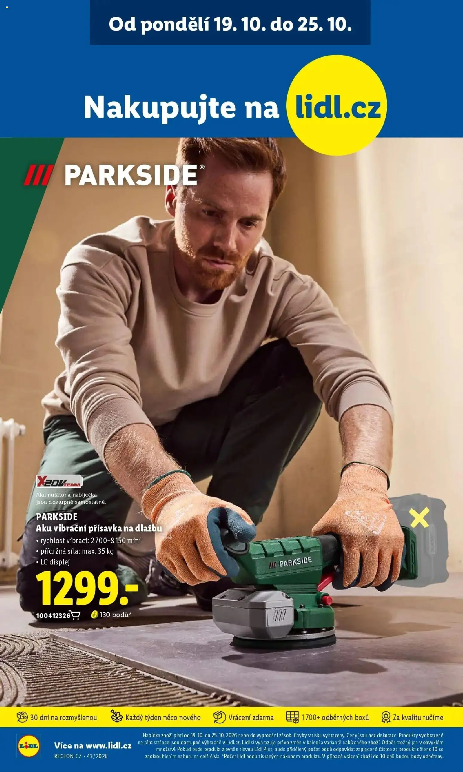 Lidl leták od 19.10.2026 - Nový akční leták | Strana: 2 | Produkty: Parkside, Bruska, Body