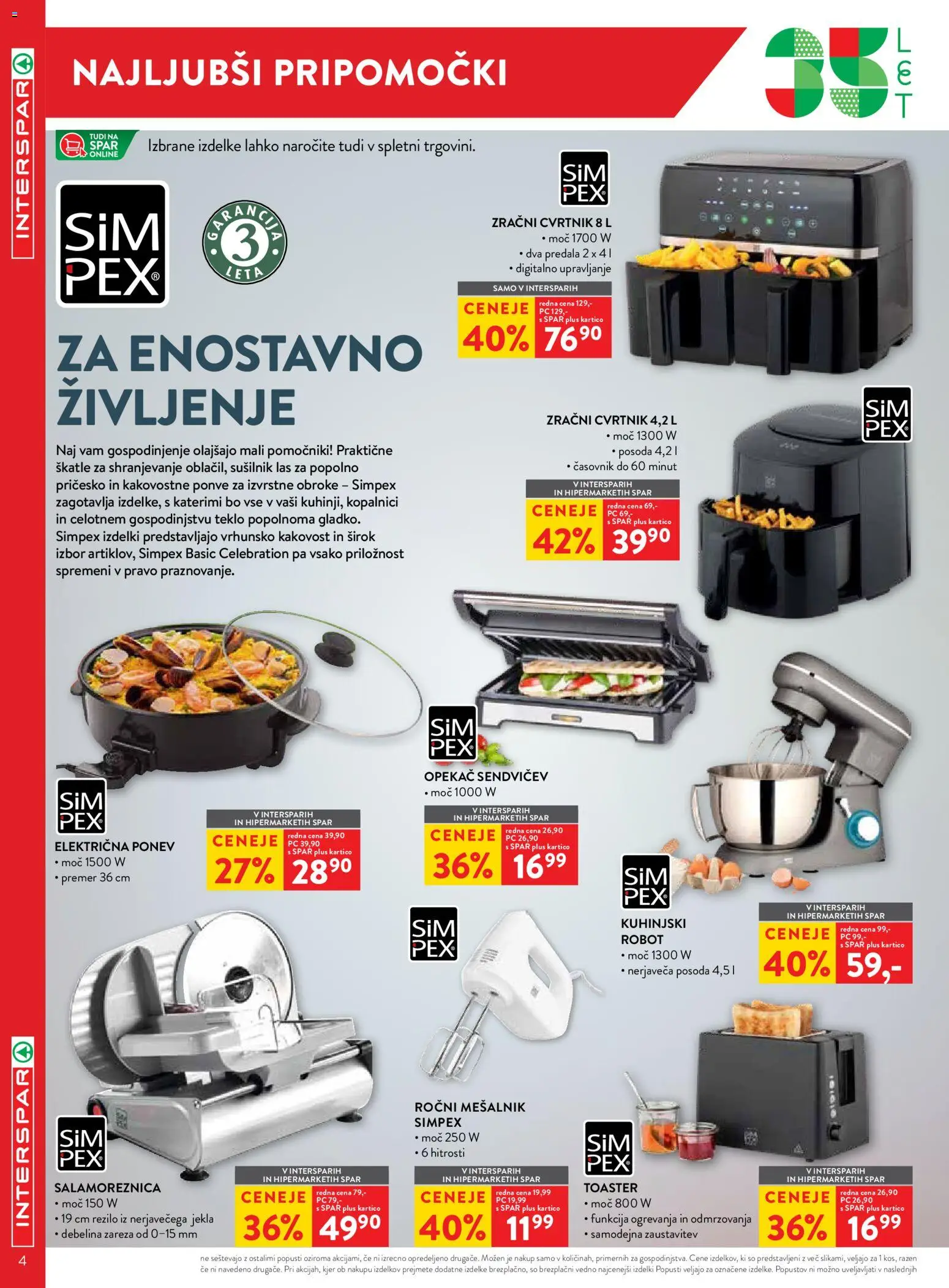 Novi Spar katalog ponudbe – veljaven od 23.09.2026 | Stran: 4 | Izdelki: Robot, Toaster, Škatle, Časovnik