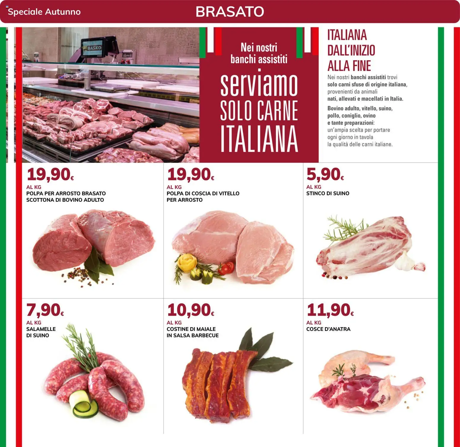 Volantino Basko del 20/10/2026 | Pagina: 2 | Prodotti: Bovino, Coscia di vitello, Carne, Cosce d’anatra