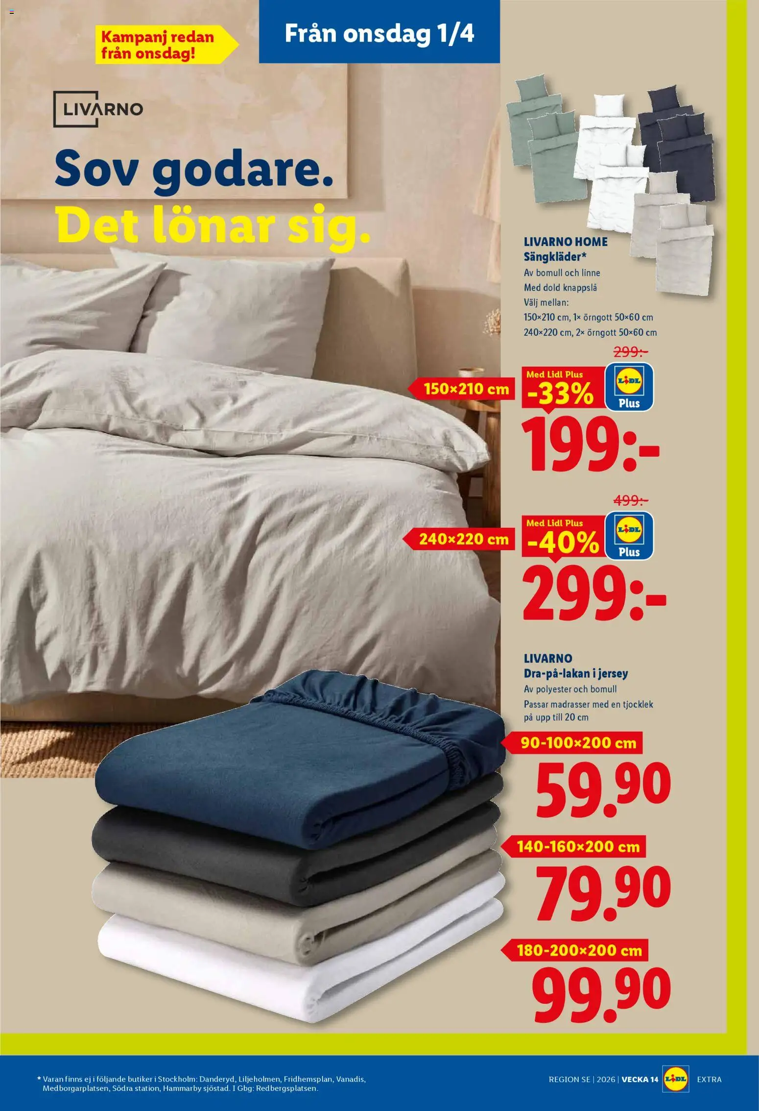 Lidl reklamblad aktuell från 01/04/2026 | Sida: 23 | Produkter: Örngott, Linne