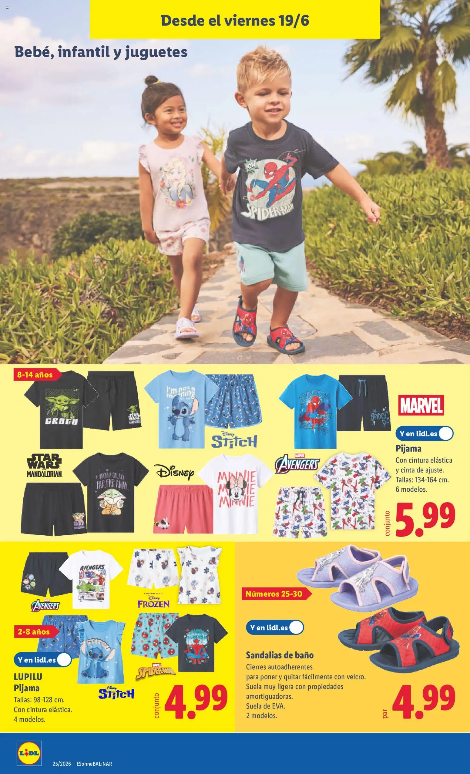 Lidl folleto de bazar │ válido desde el 15.06.2026 | Página: 24 | Productos: Pijama, Sandalias, Juguetes, Sandalias de baño