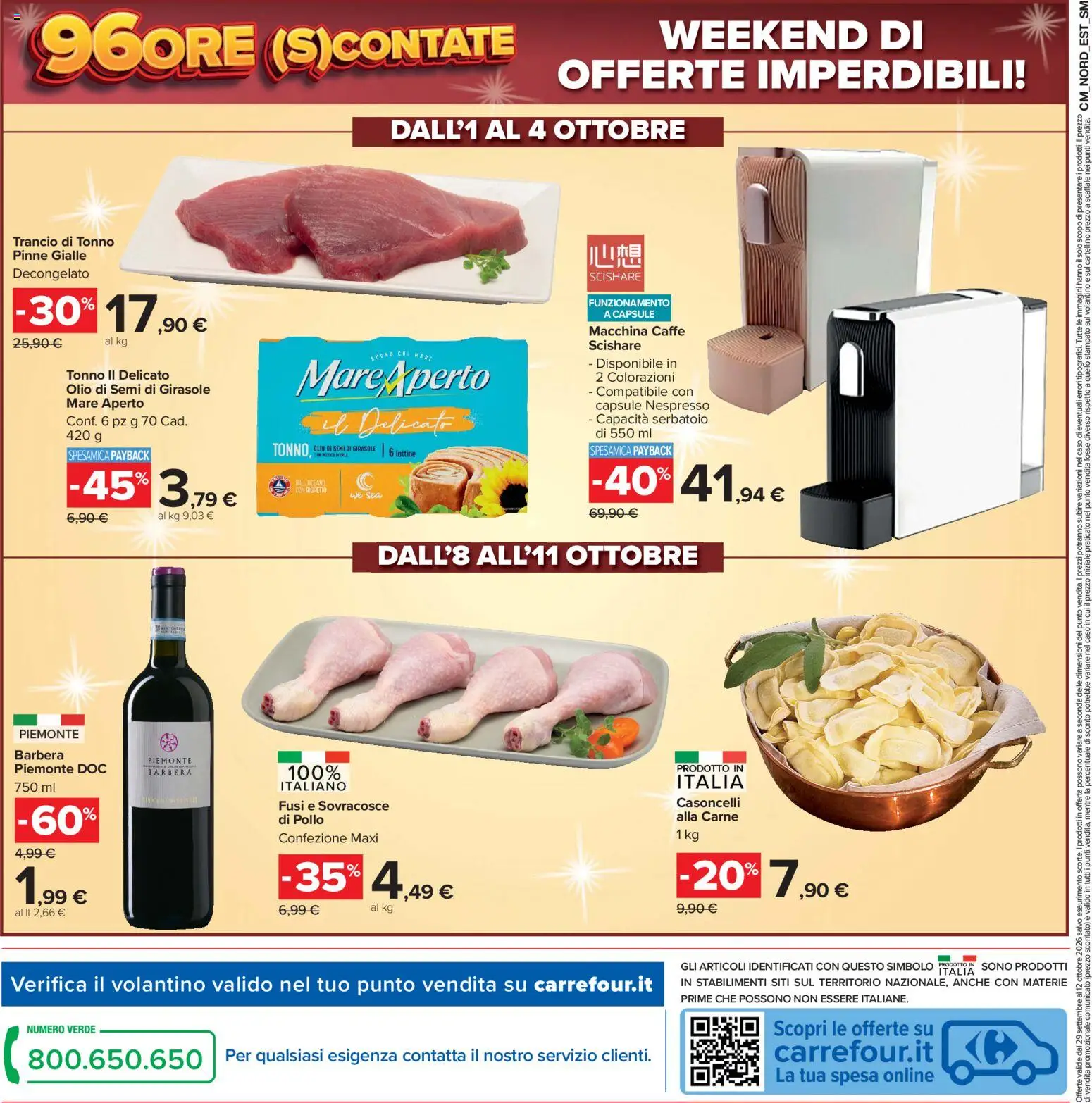 Volantino Carrefour del 29/09/2026 | Pagina: 30 | Prodotti: Caffè, Carne, Semi di girasole, Olio di semi di girasole