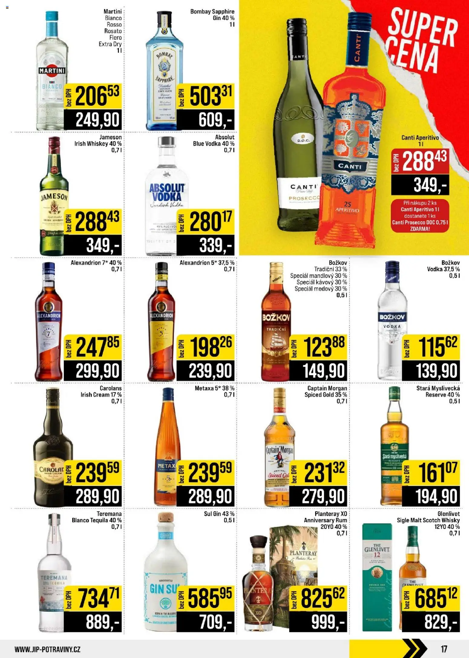 Jip leták - Cash & Carry od 30.09.2026 | Strana: 17 | Produkty: Jameson, Gin, Whisky, Bombay Sapphire