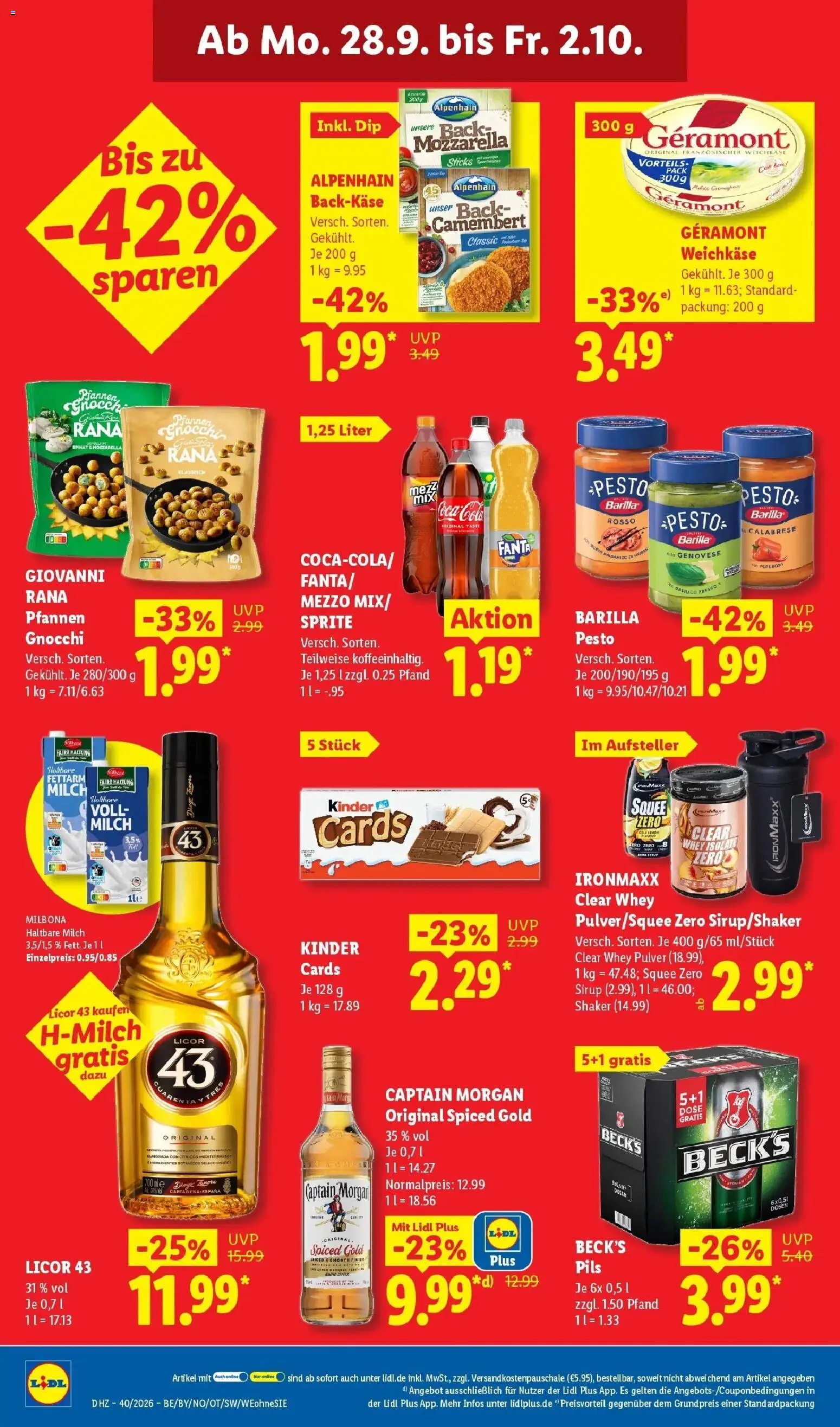 Lidl Prospekt Enkenbach-alsenborn – gültig ab 28.09.2026 | Seite: 18 | Produkte: Fanta, Milch, Barilla, Haltbare milch