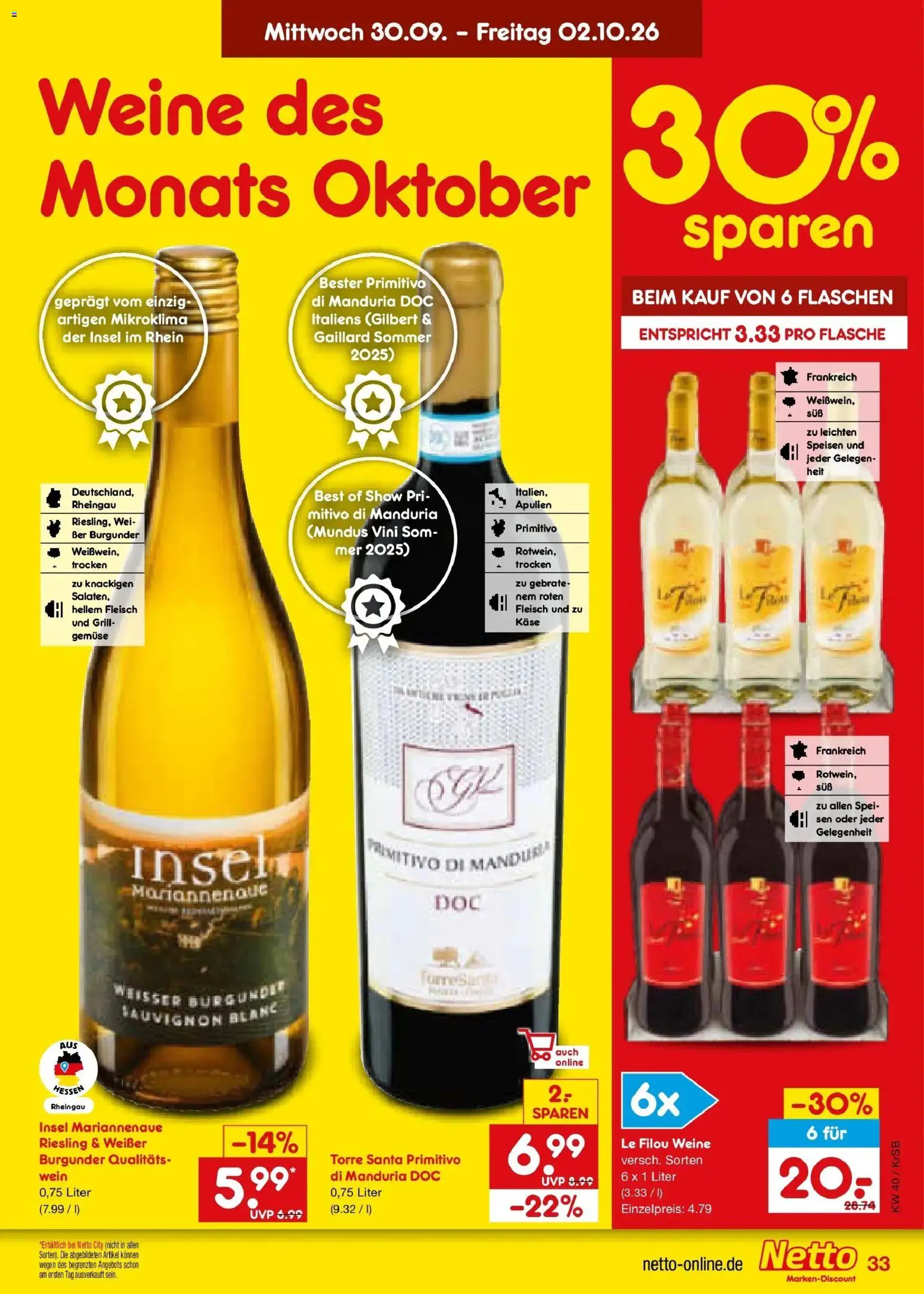 Netto Marken-Discount Prospekt Jüchen – gültig ab 28.09.2026 | Seite: 51 | Produkte: Le filou, Käse, Gemüse, Fleisch