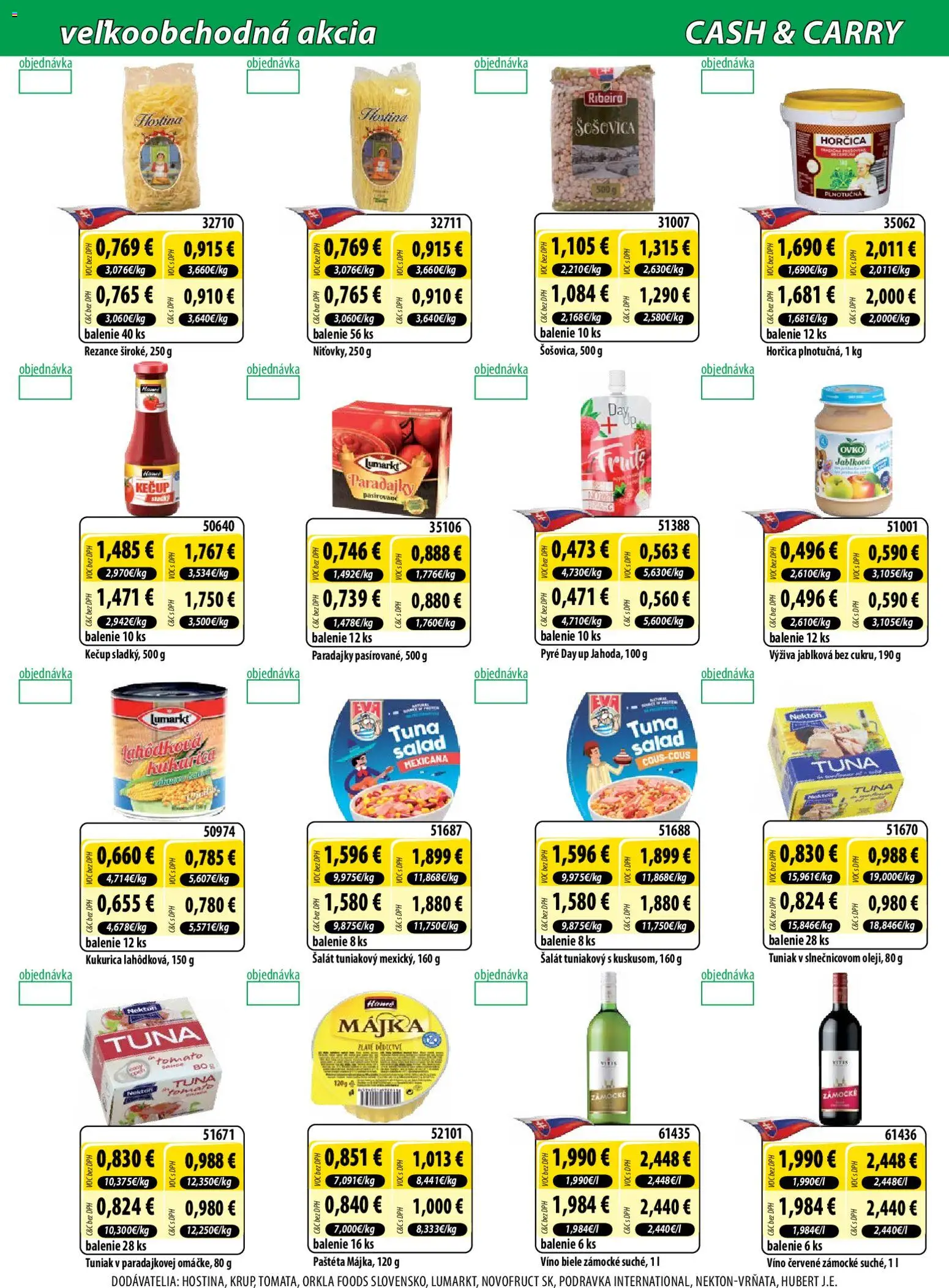 Nové Milk Agro akcie – leták je platný od 10.06.2026 | Strana: 6 | Produkty: Tuniak, Víno, Paradajky, Šošovica