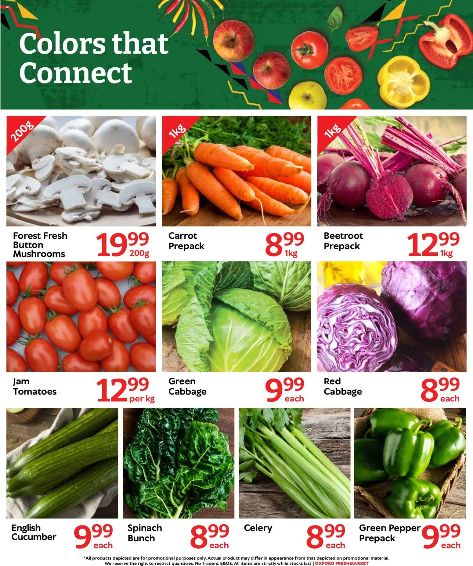 New Oxford Freshmarket catalogue – valid from 23/09/2026 | Page: 4 | Products: Mushrooms, Celery, Tomatoes, Pepper